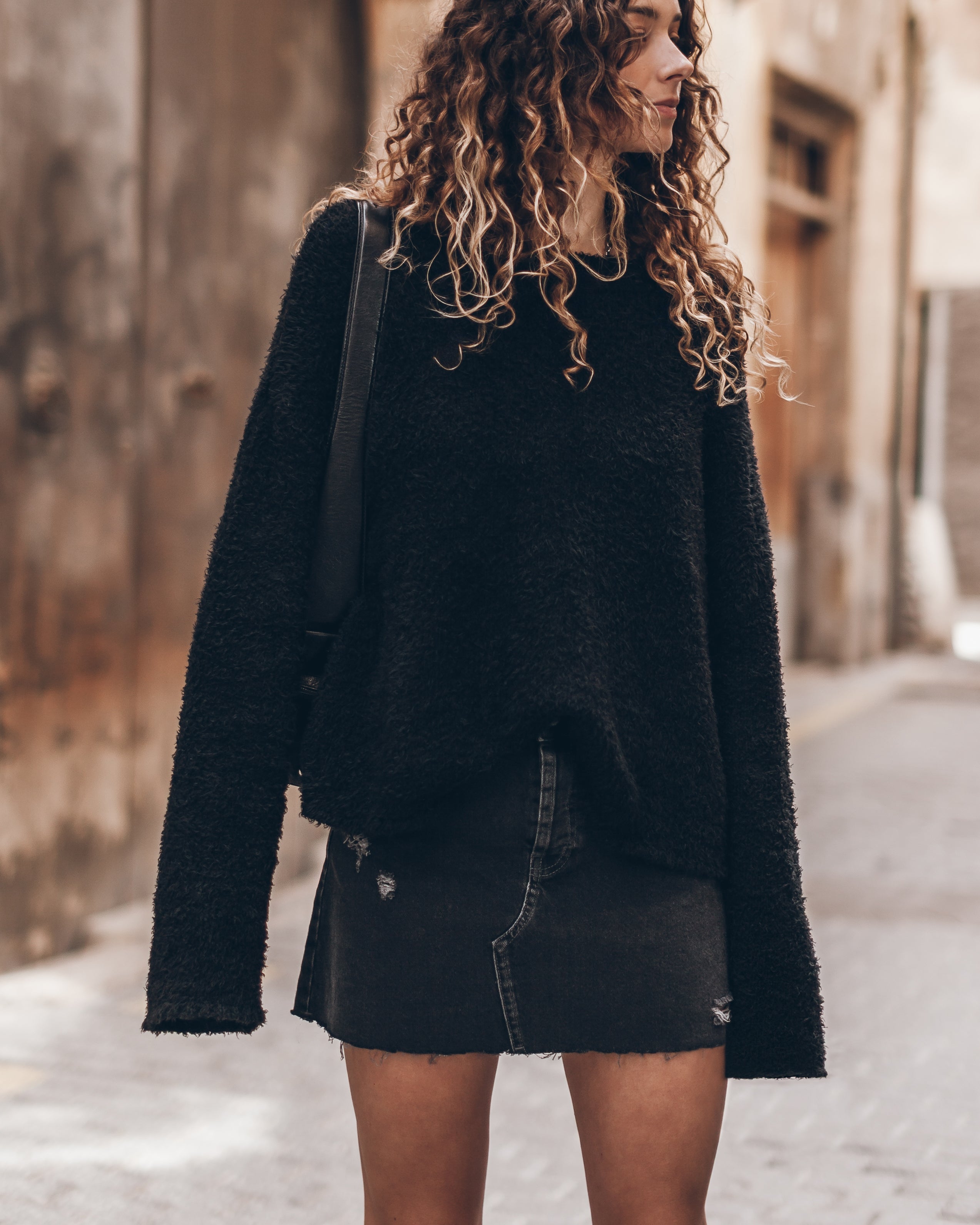 The Black Soft Knitted Sweater