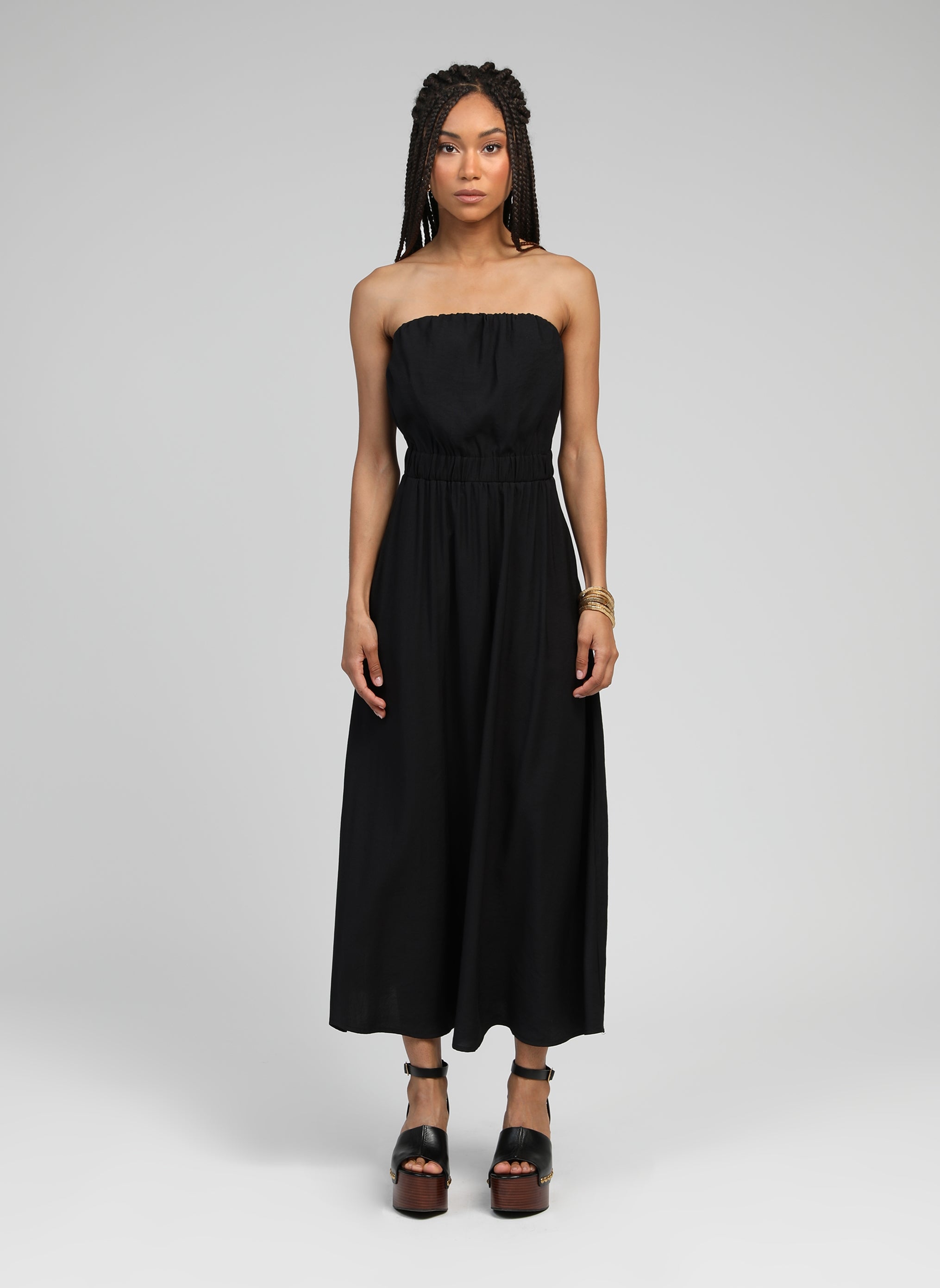 Maxi abito nero Milika