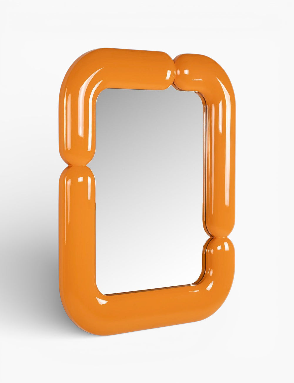 Specchio da parete di design arancione