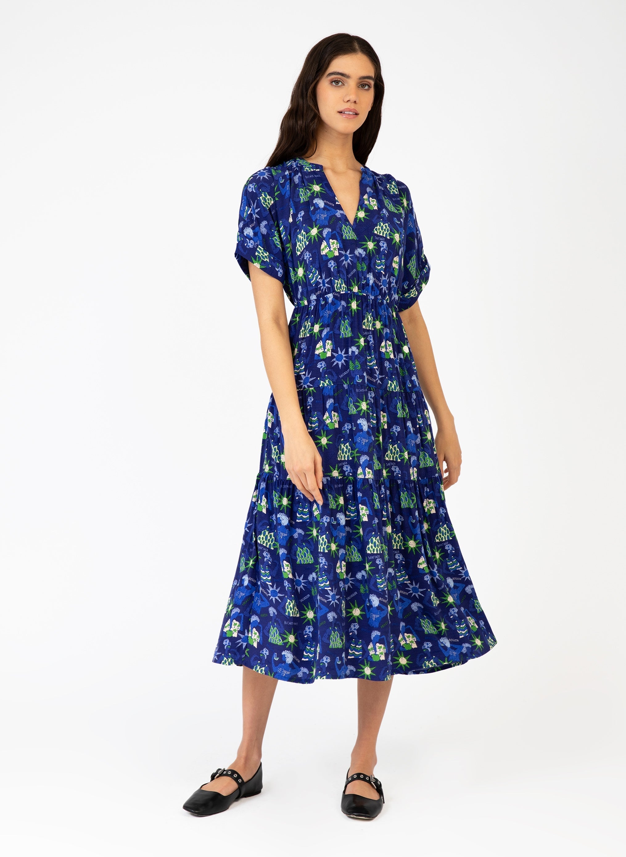 Midi dress Moty Floria Roi