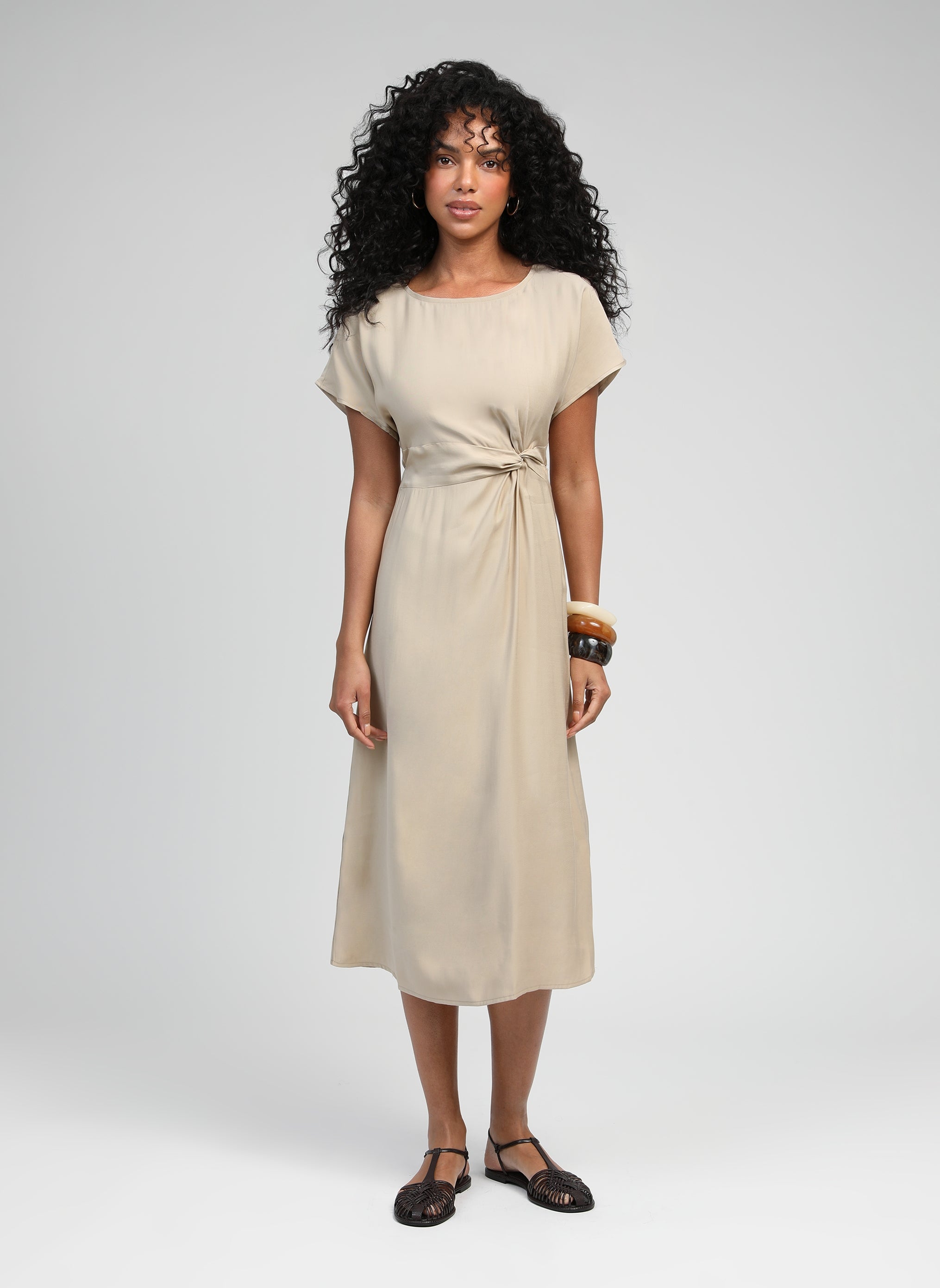 Maxi abito beige Moundy