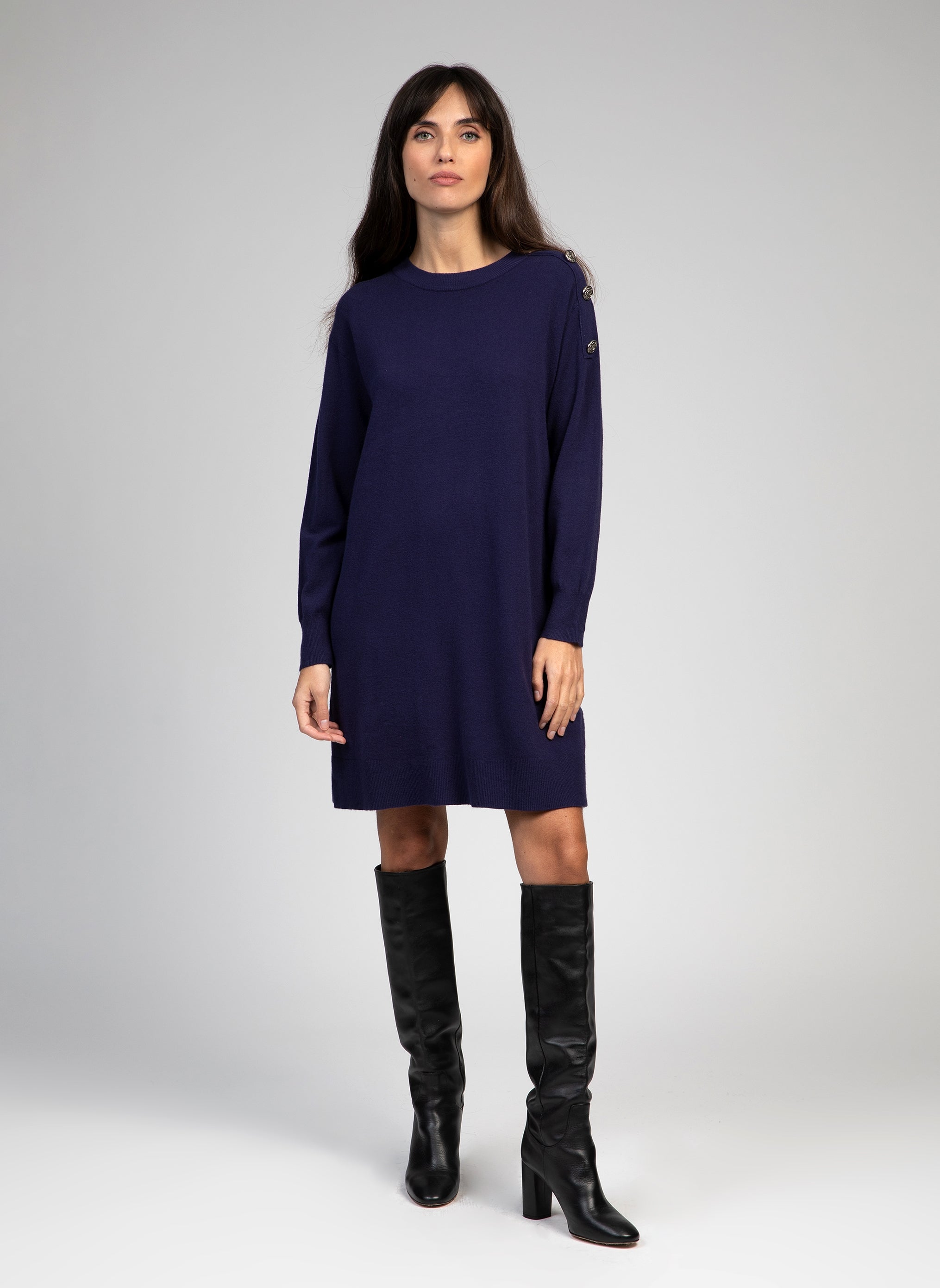 Nakao Navy Midi Dress
