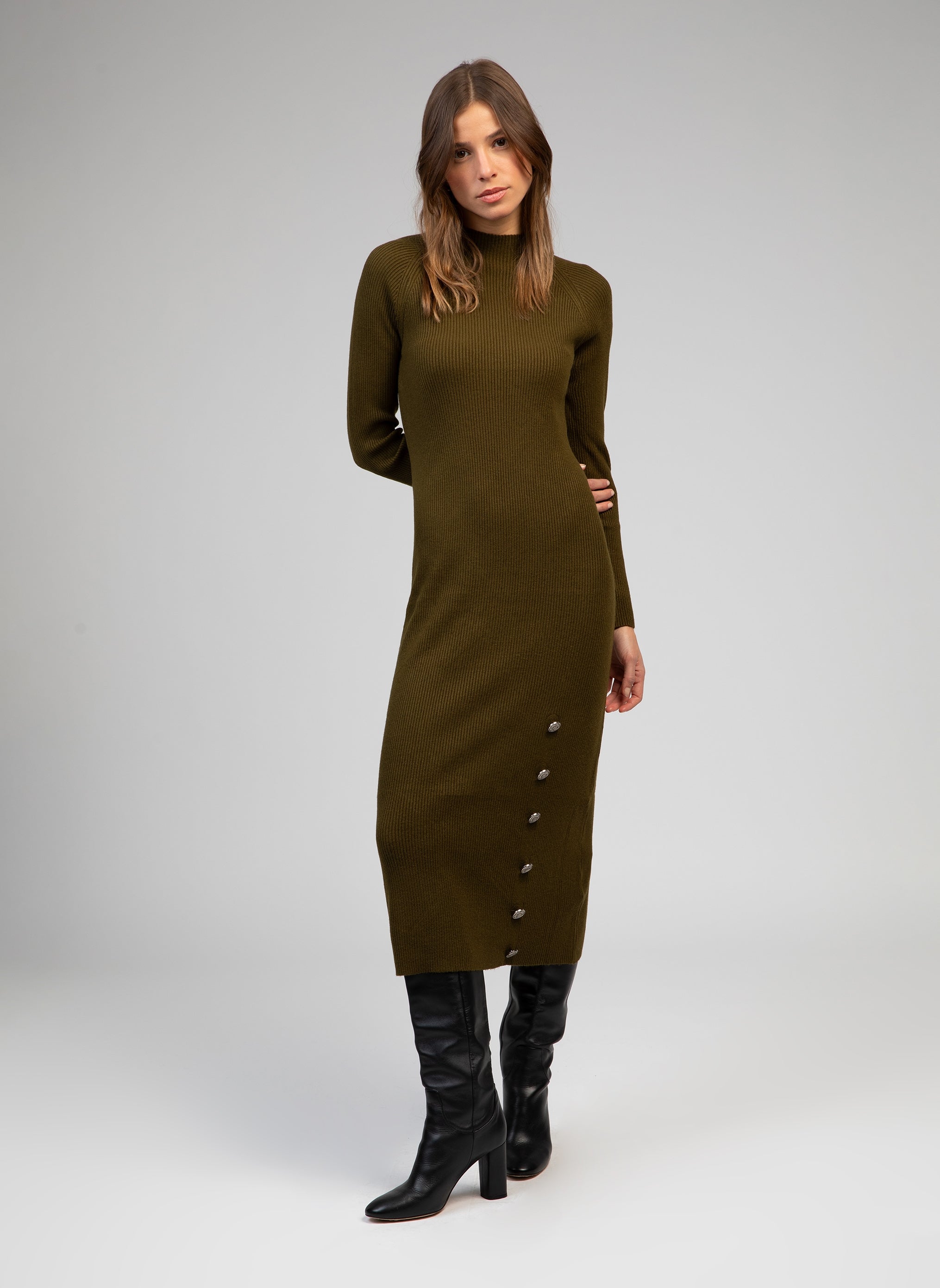 Nirmala Bronze Midi Dress
