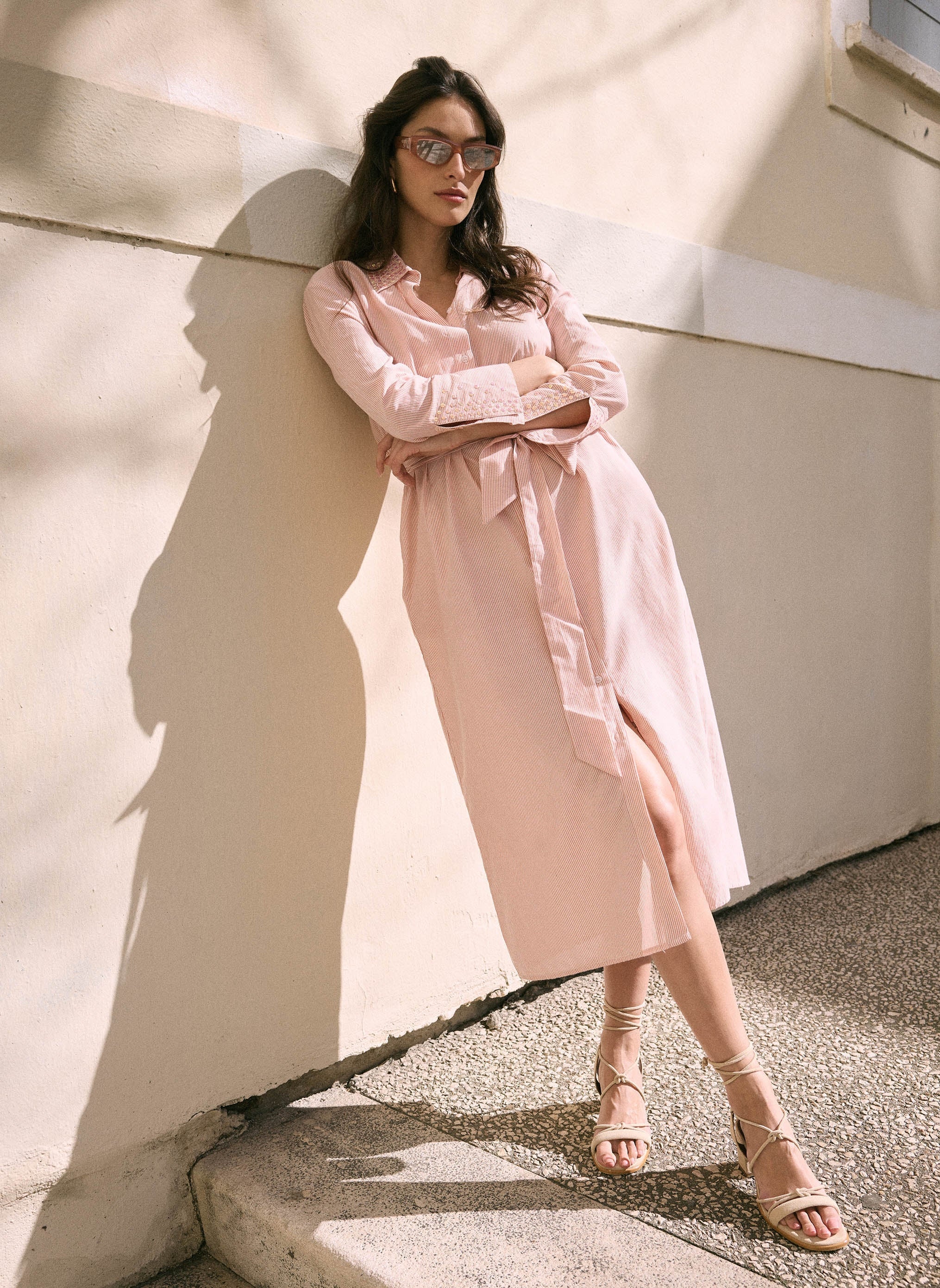 Octa Orange Midi Dress