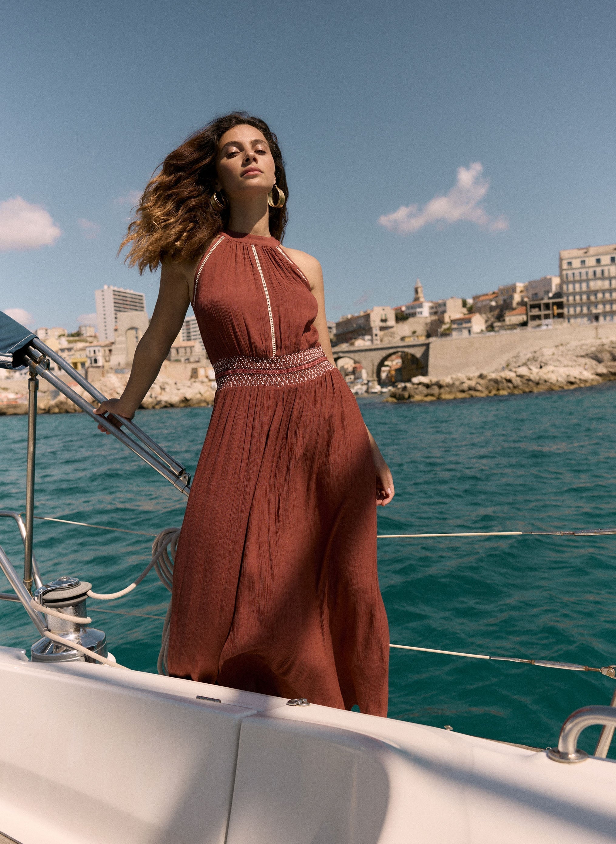 Odalou - Maxi abito in rame