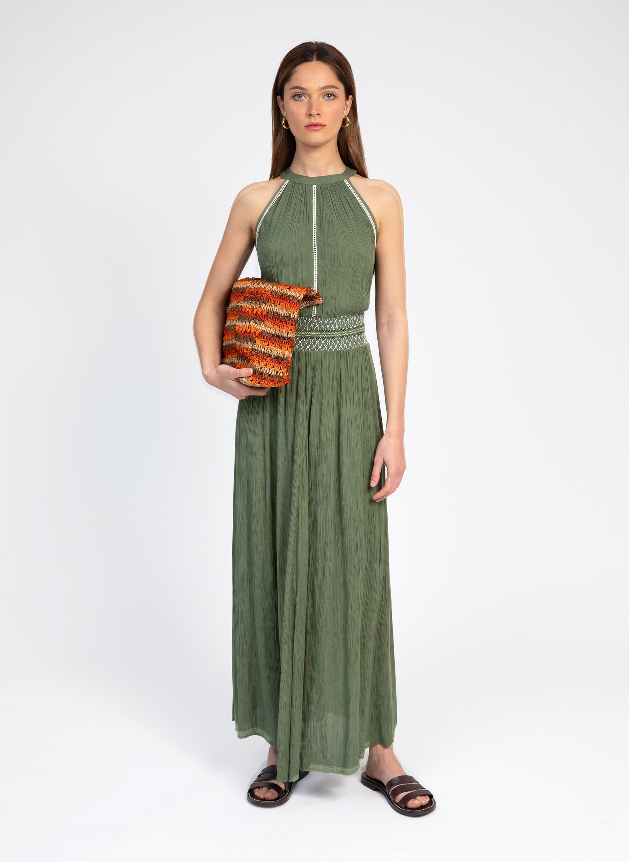 Maxi abito Odalou Olive