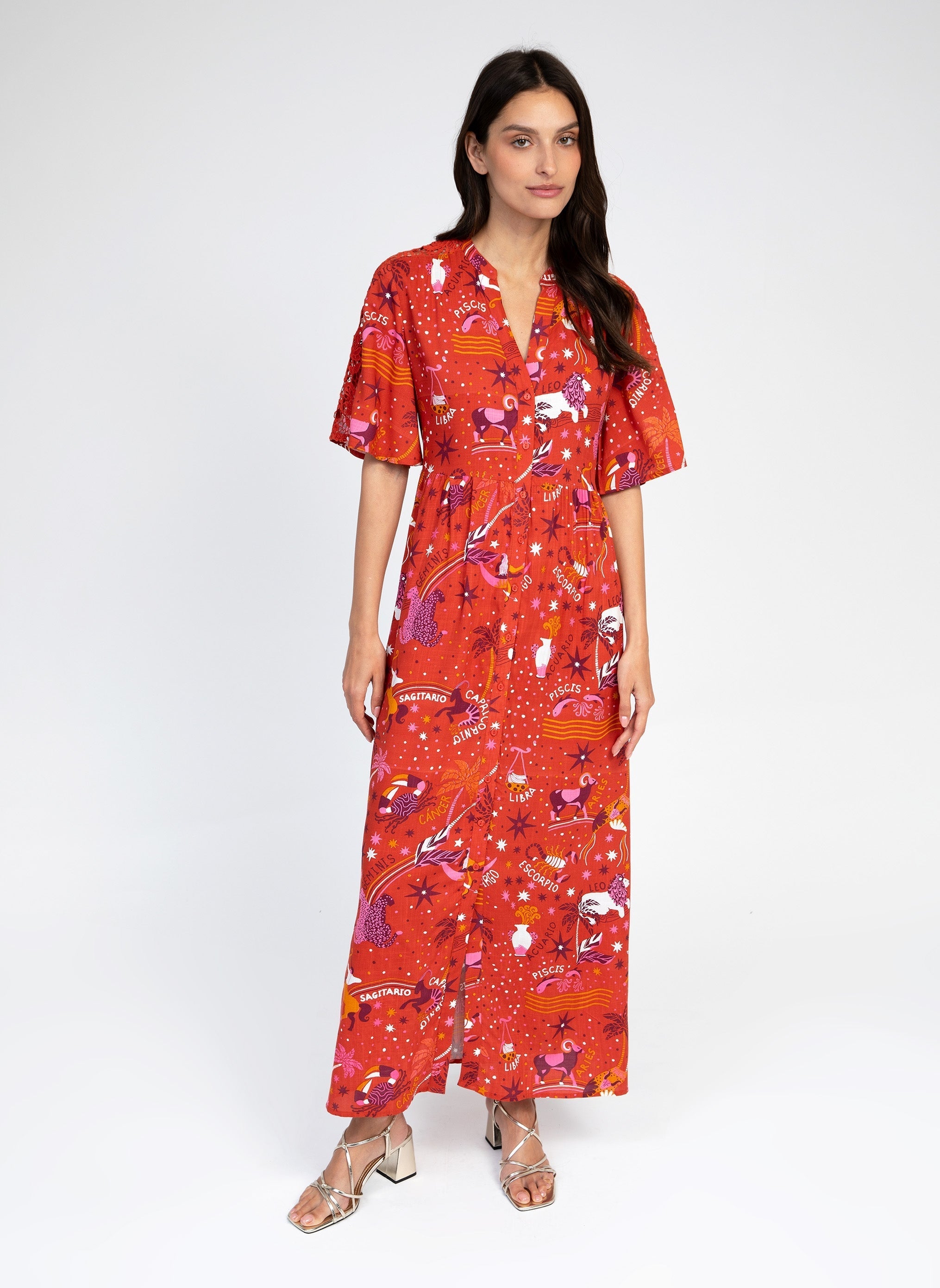 Maxi abito rosso Odemy Circus