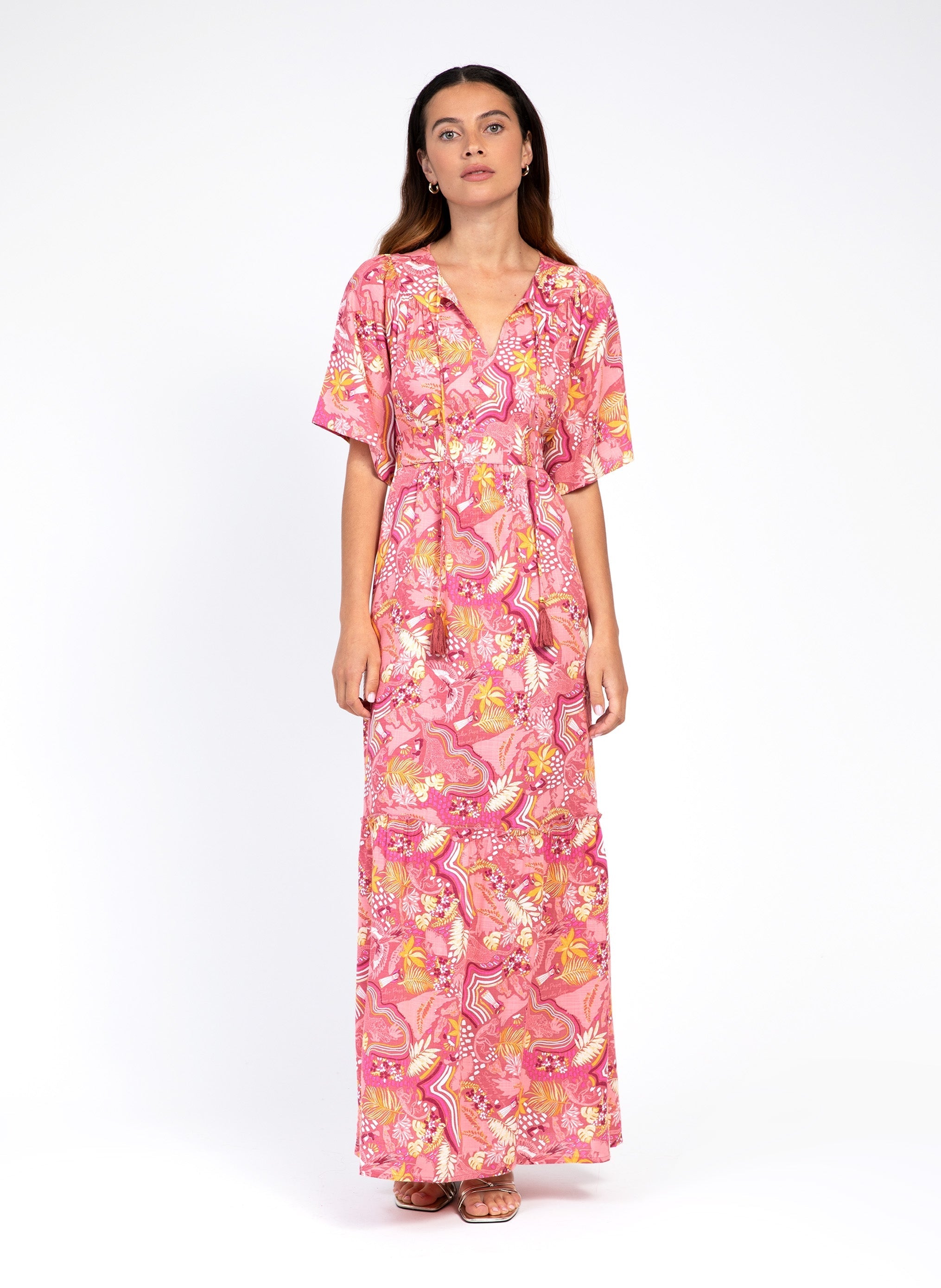 Odias Bolivia - Maxi abito lampone