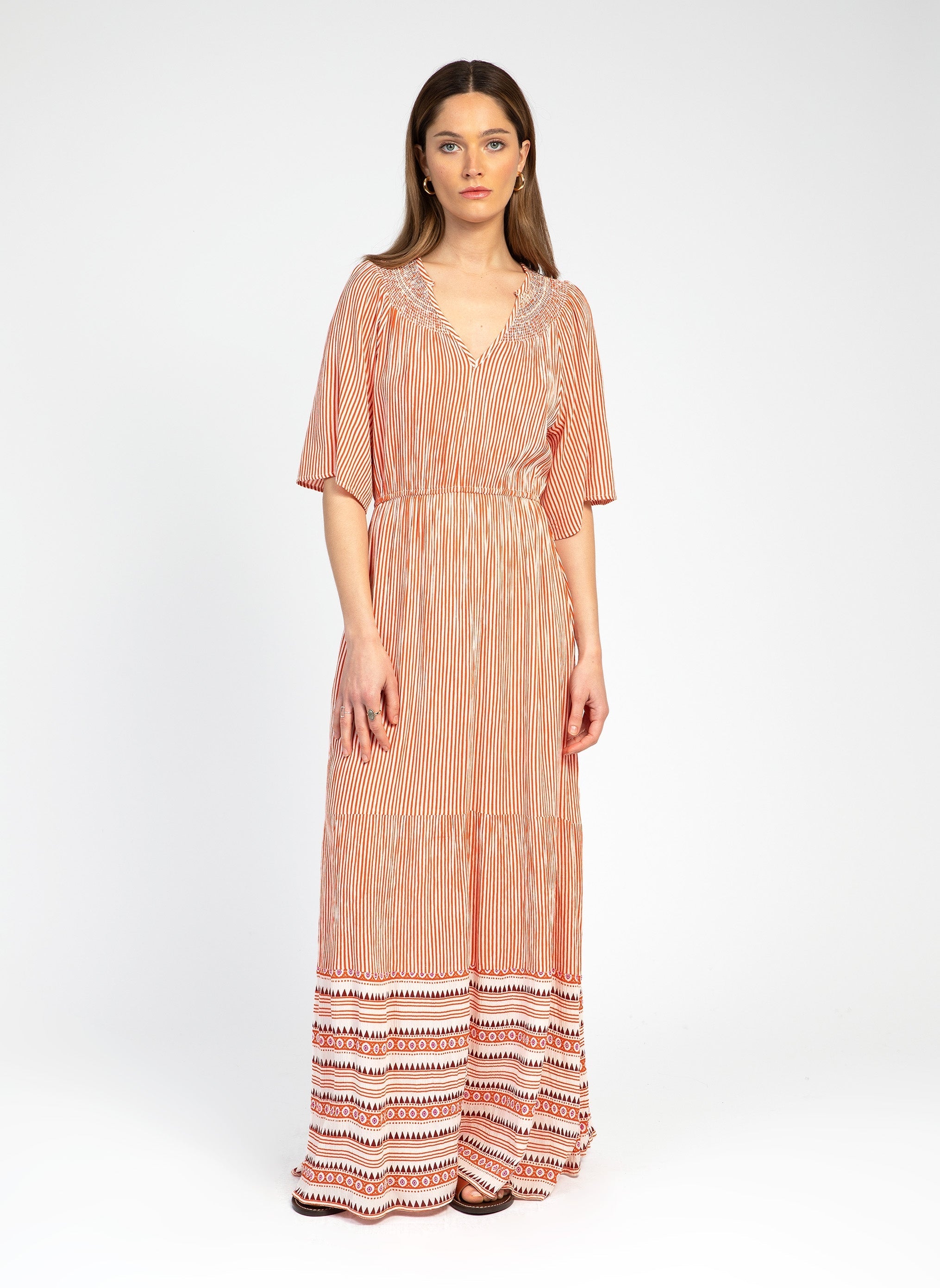 Maxi abito arancione Ofelia