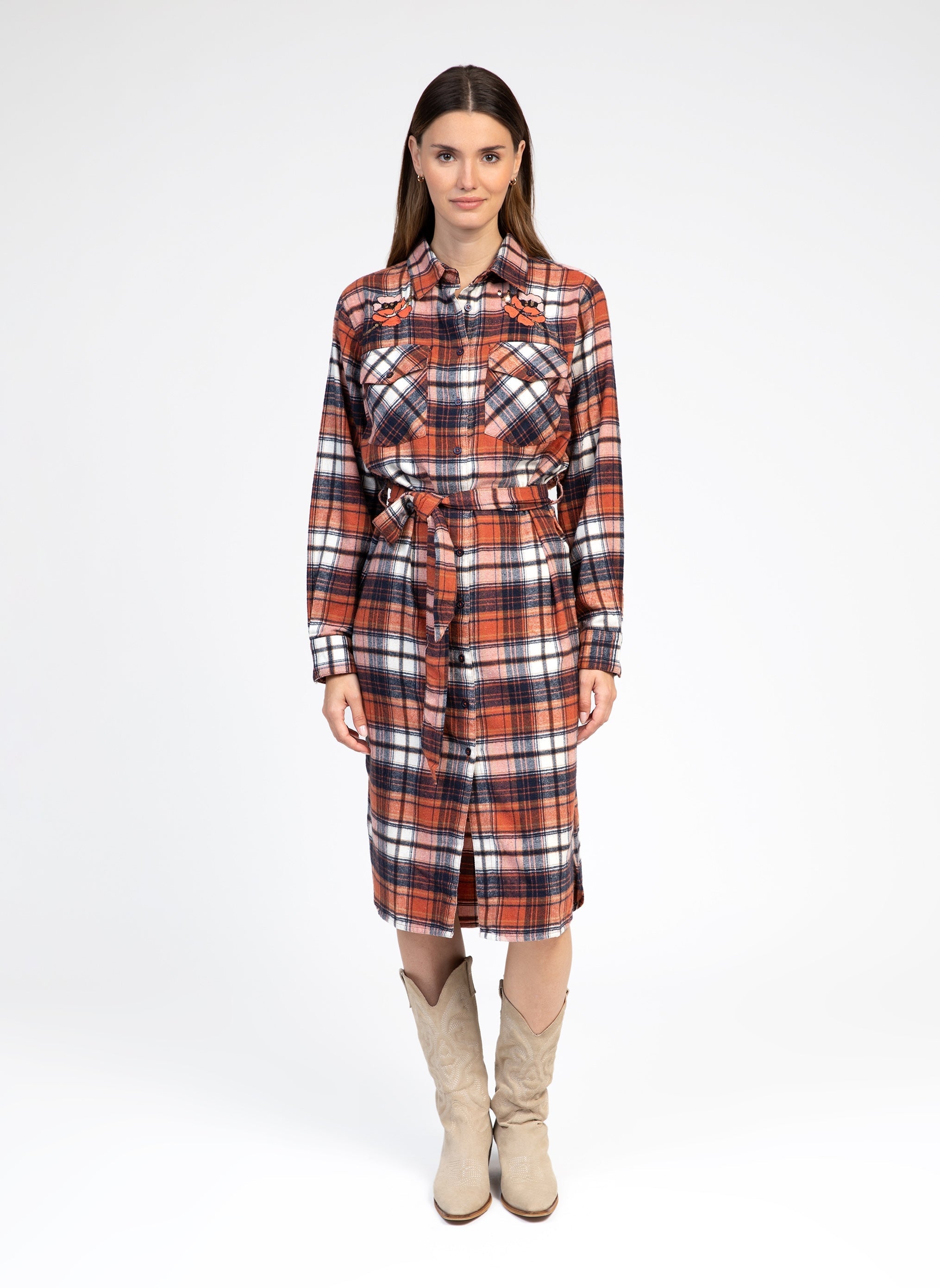 Maxi abito in corallo Oksane