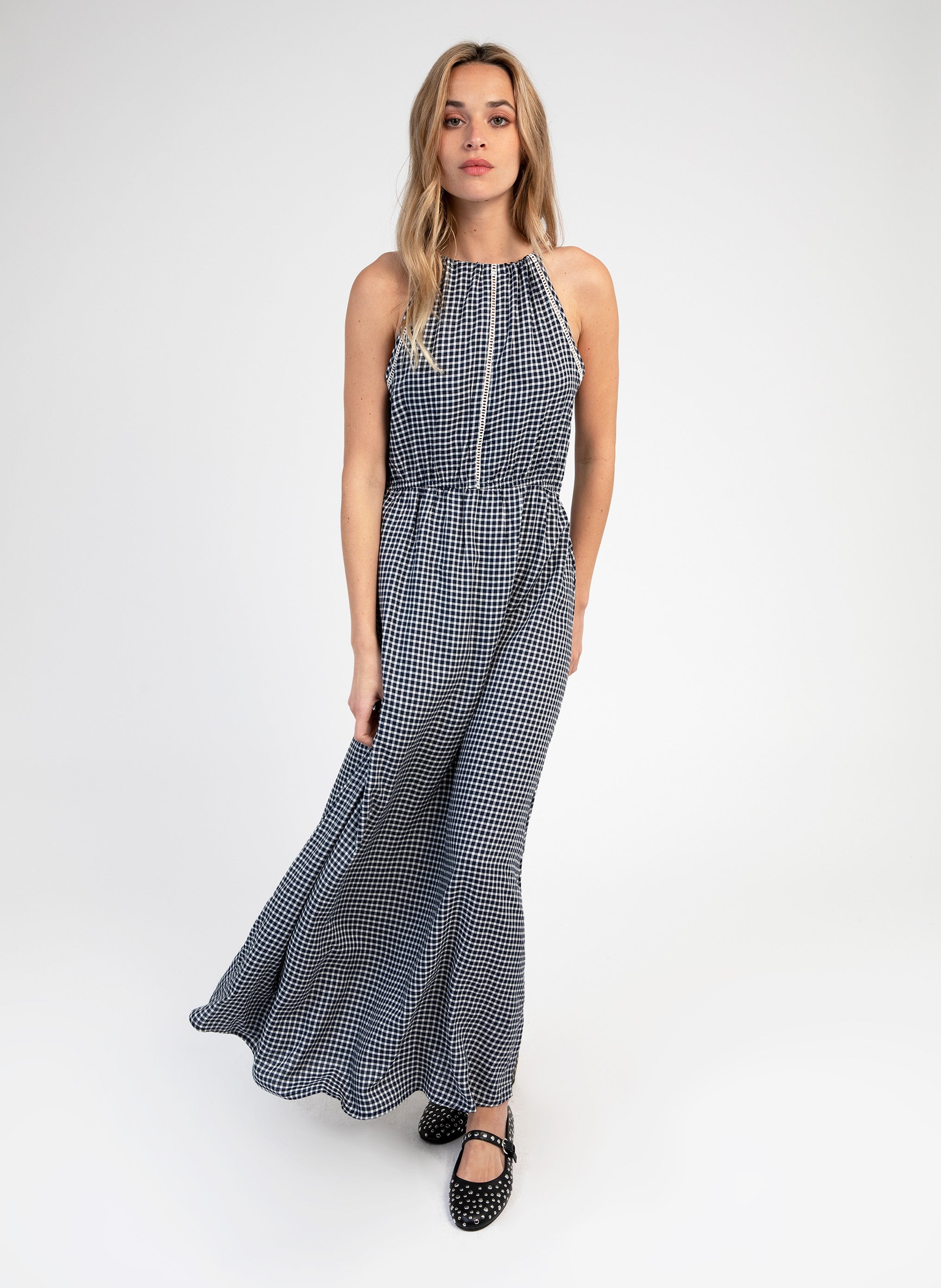 Maxi abito Olinka Carreaux