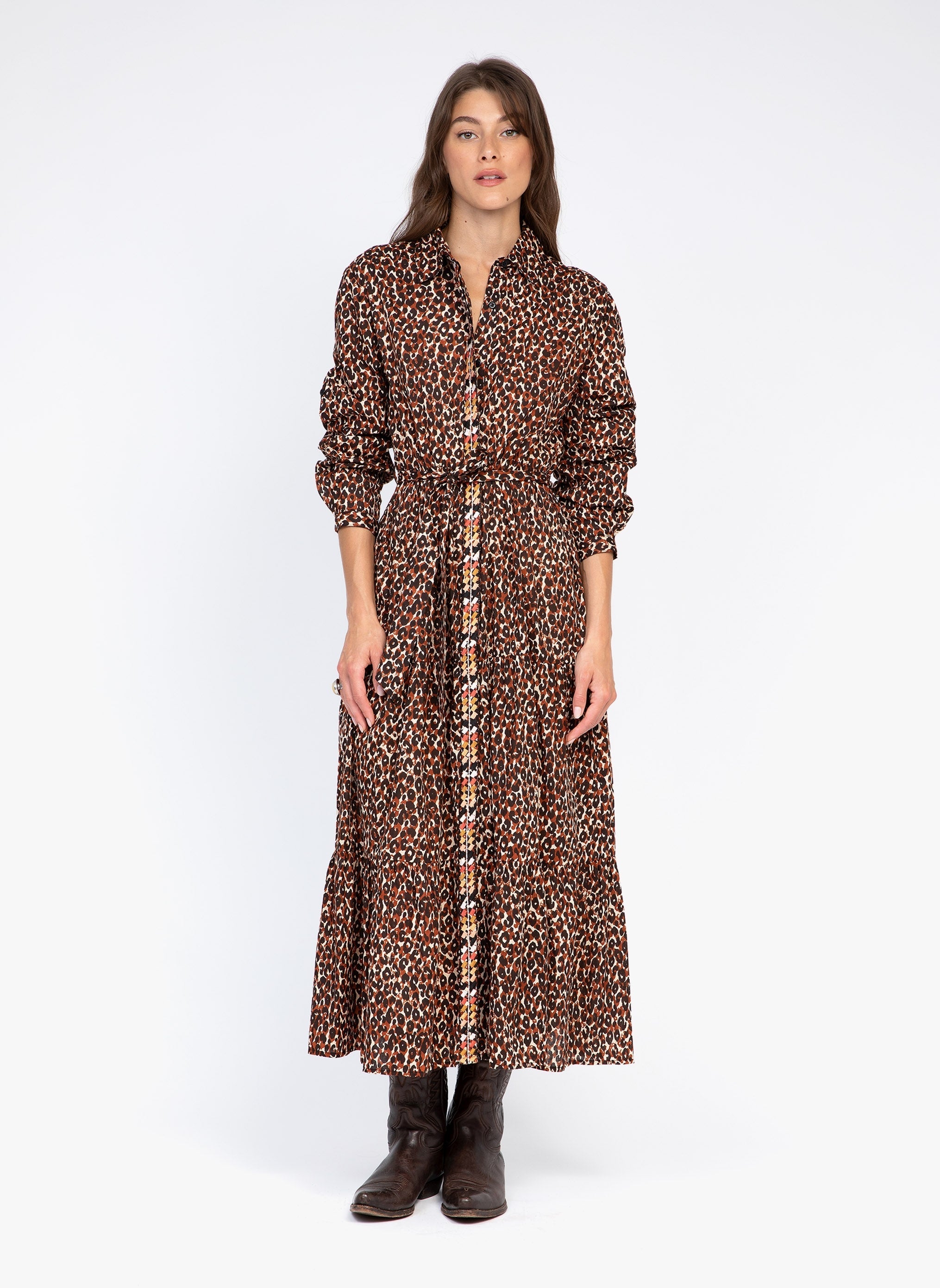 Maxi abito Olinto Leona Chocolate