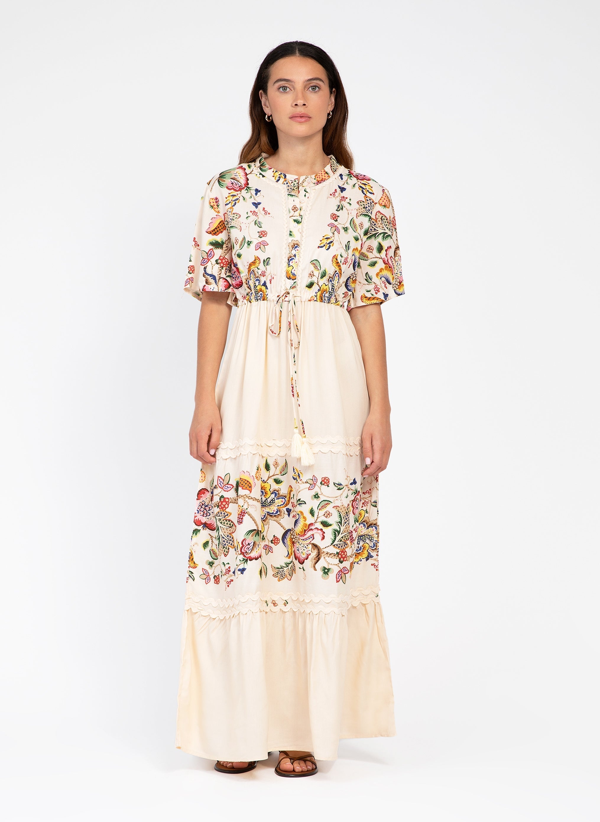 Maxi abito Omael Mexica Ecru