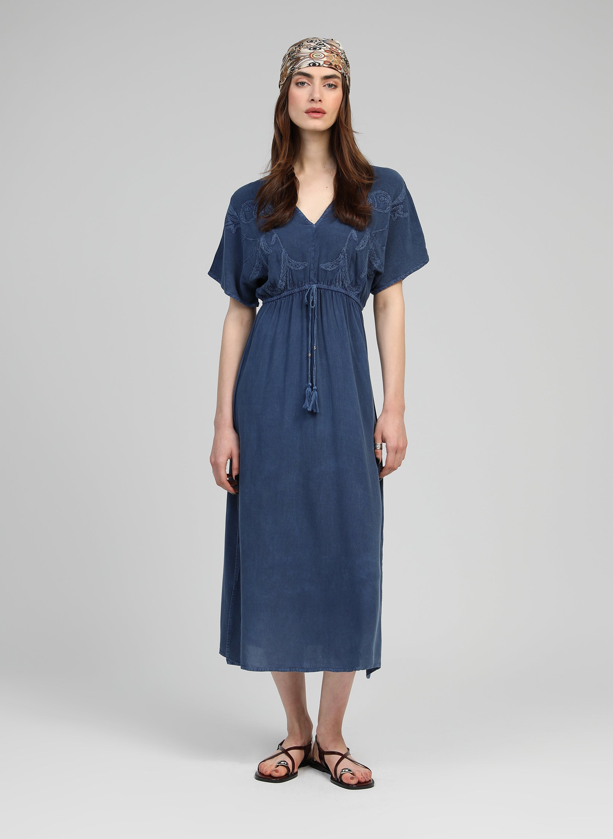 Omalyna Indigo Midi Dress