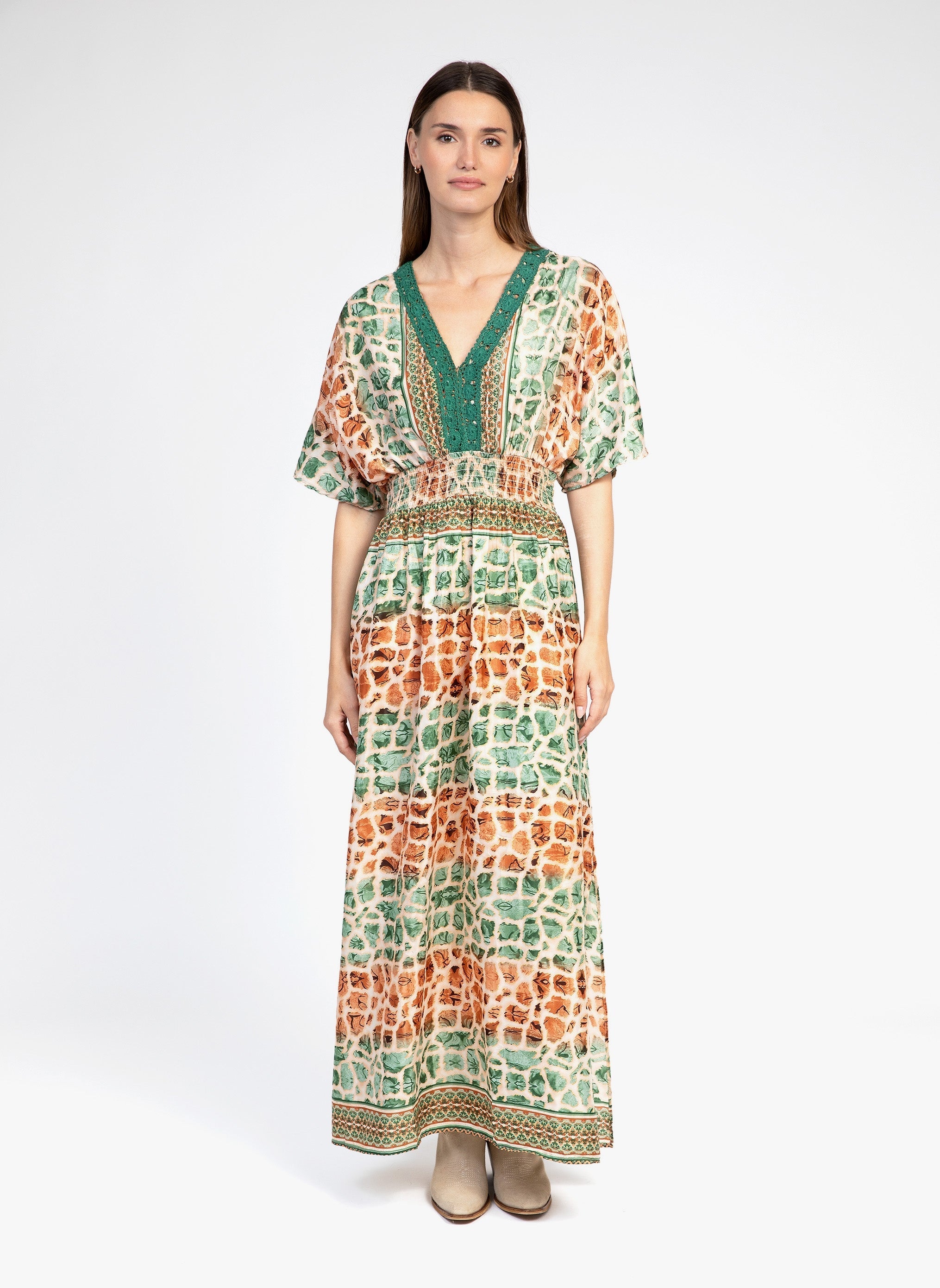 Maxi abito Opaly Zebre Sable