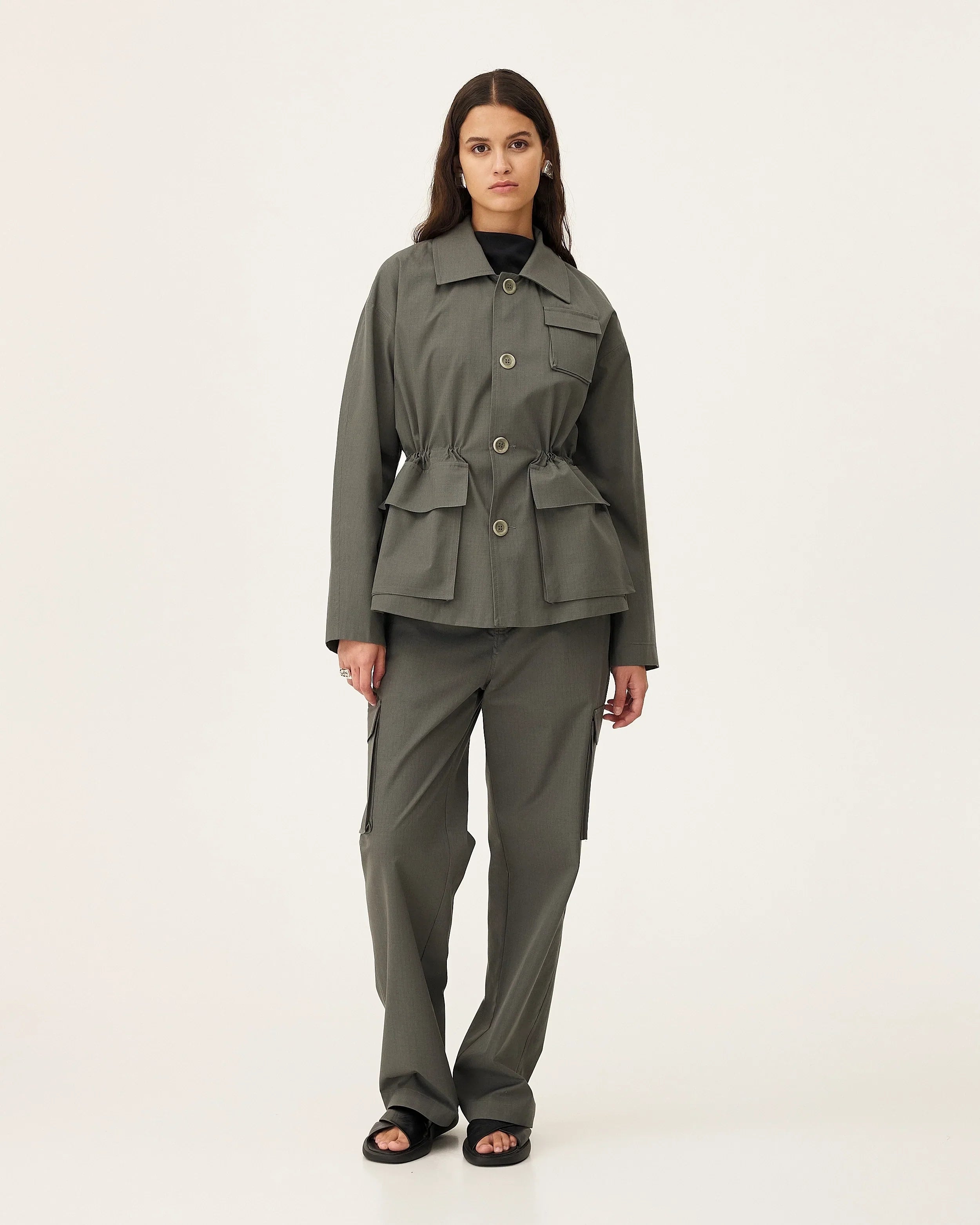 Orari Army Green Jacket - Mixed