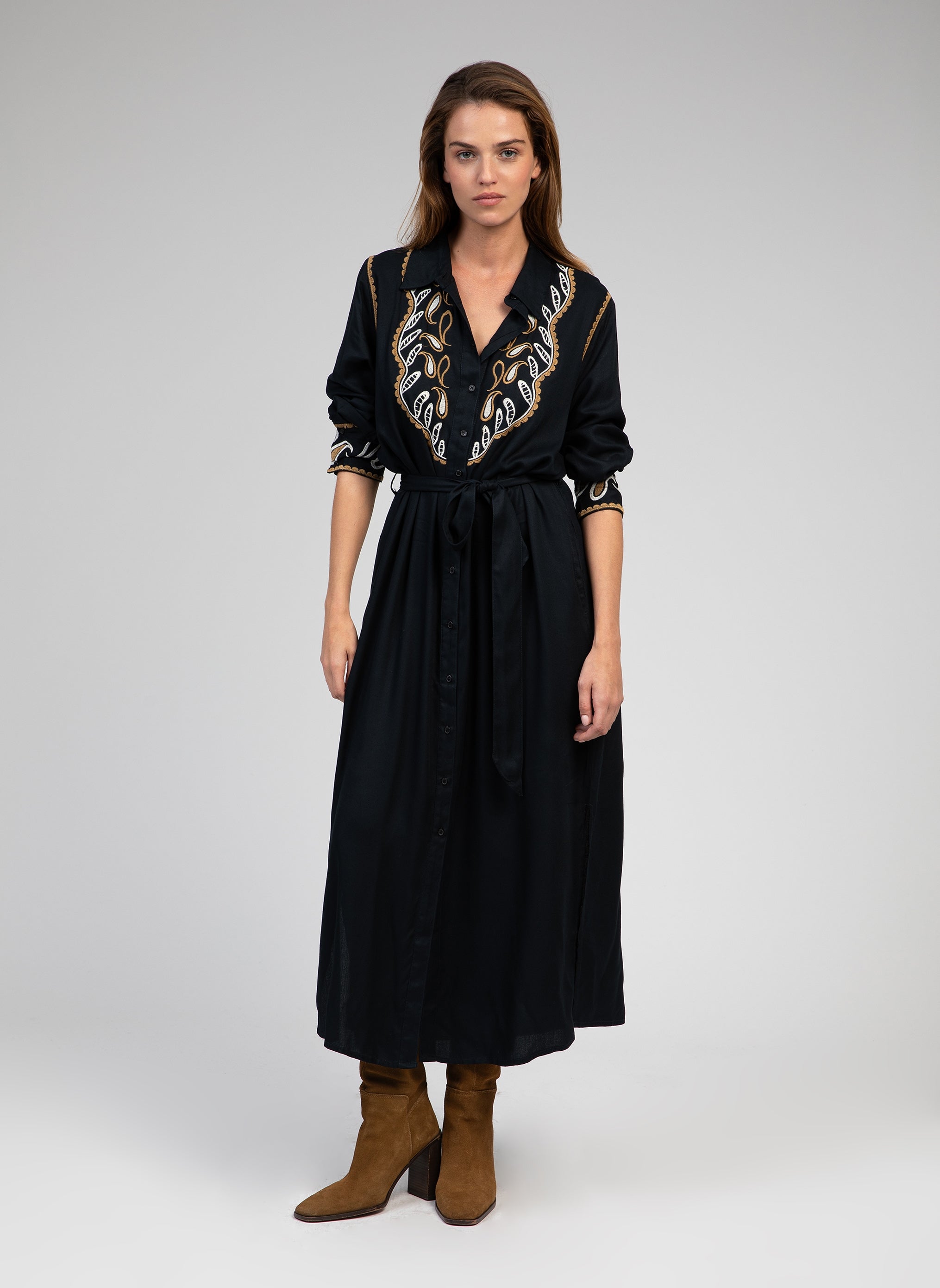 Maxi abito nero Oriany