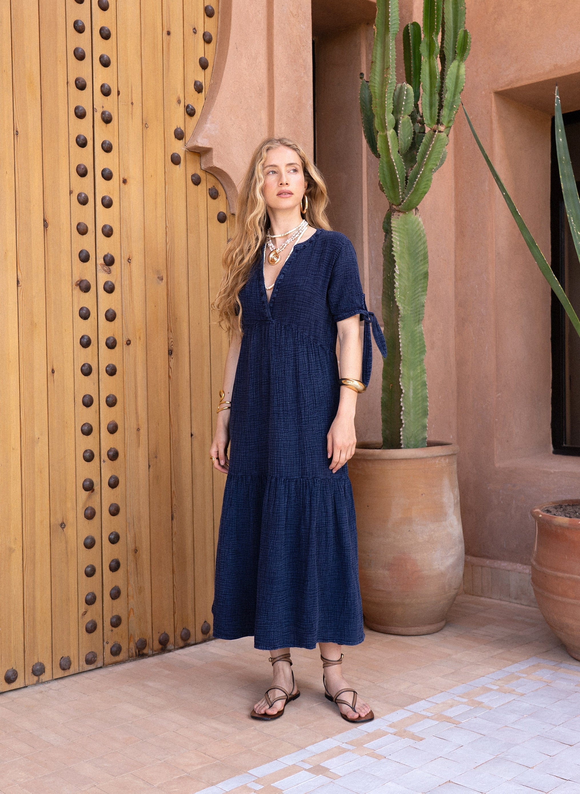 Osamdou Indigo Maxi Dress