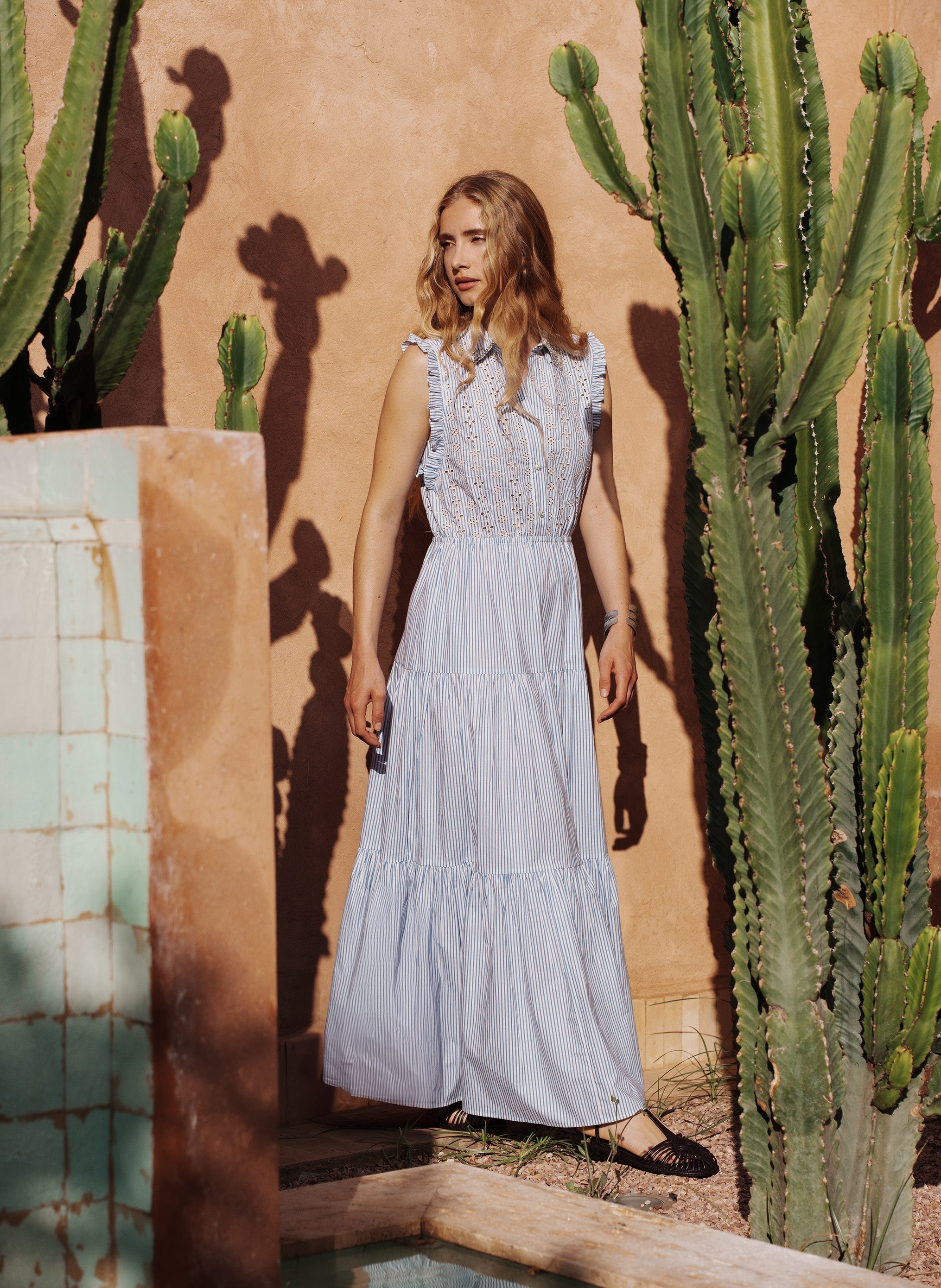 Ossely Blue Maxi Dress