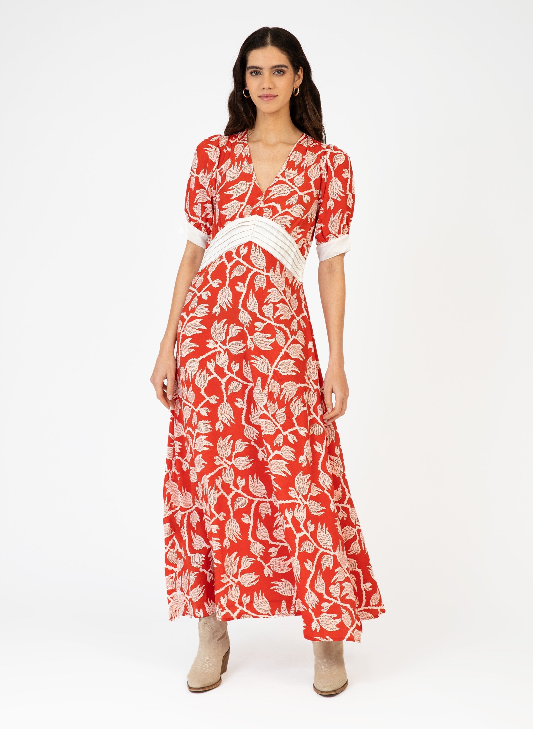 Midi dress Ozyra Nabilo Red