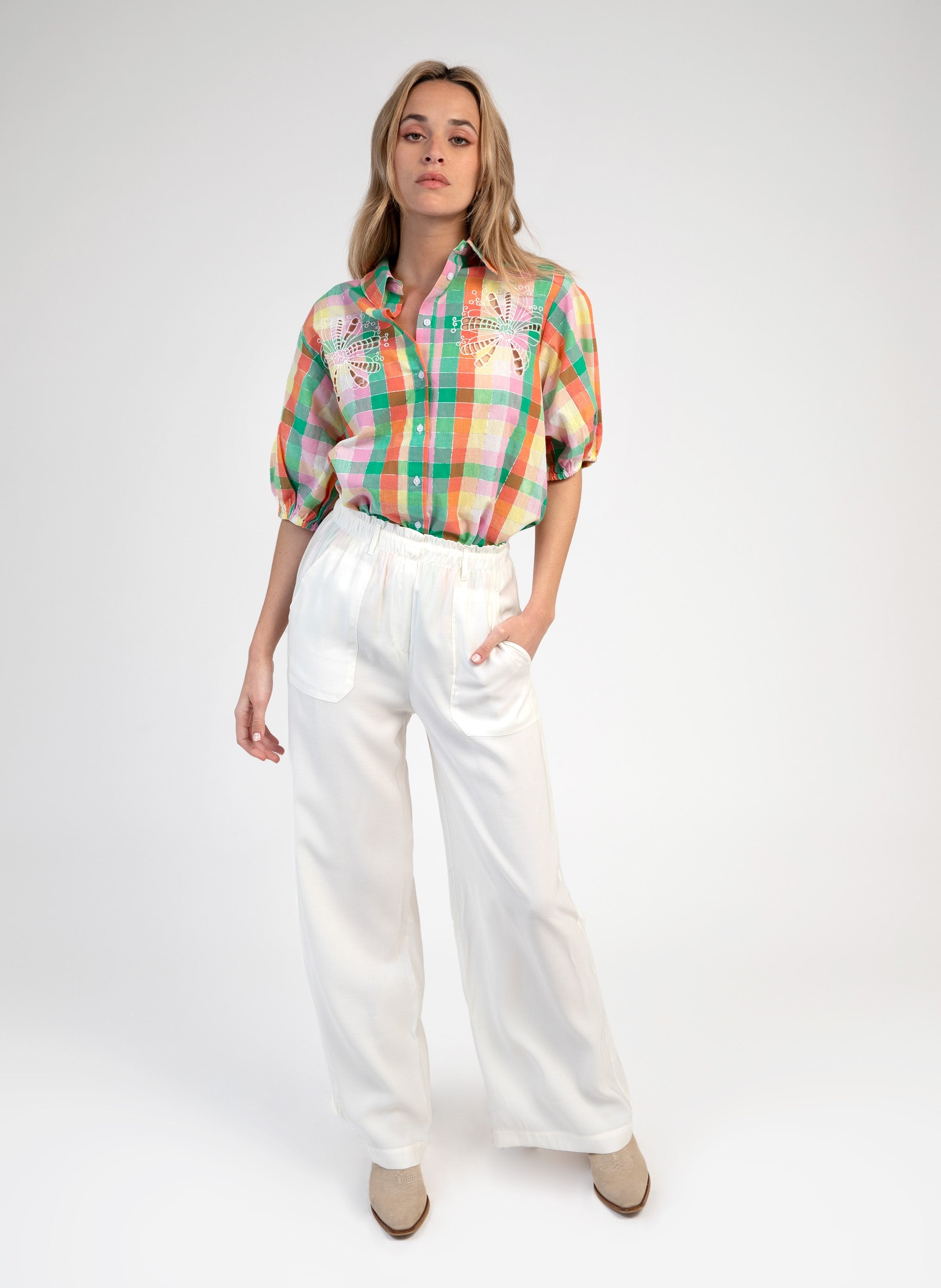 Pantaloni Pacoly Off White