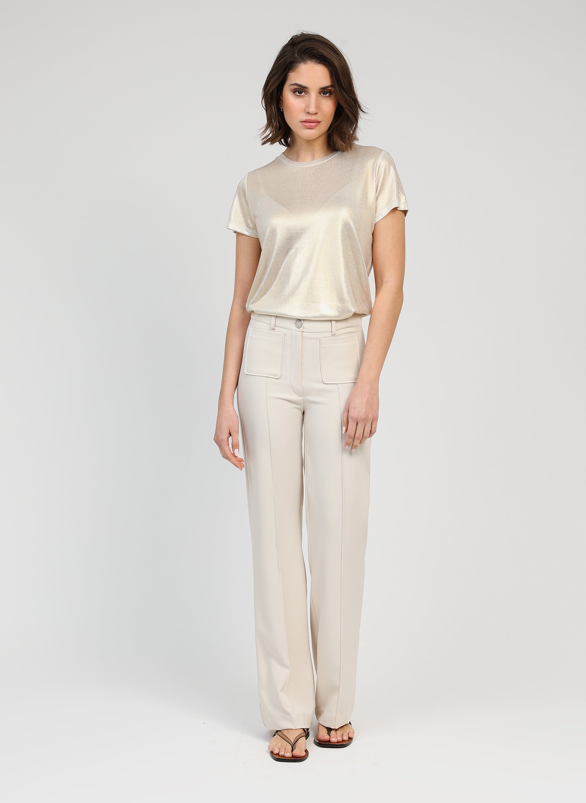 Pantaloni Pady ecrù