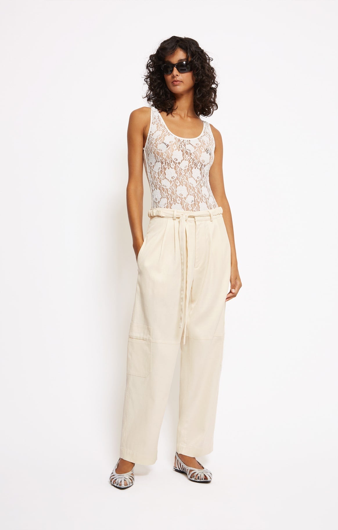 Pantalones Jewel - Blanco roto