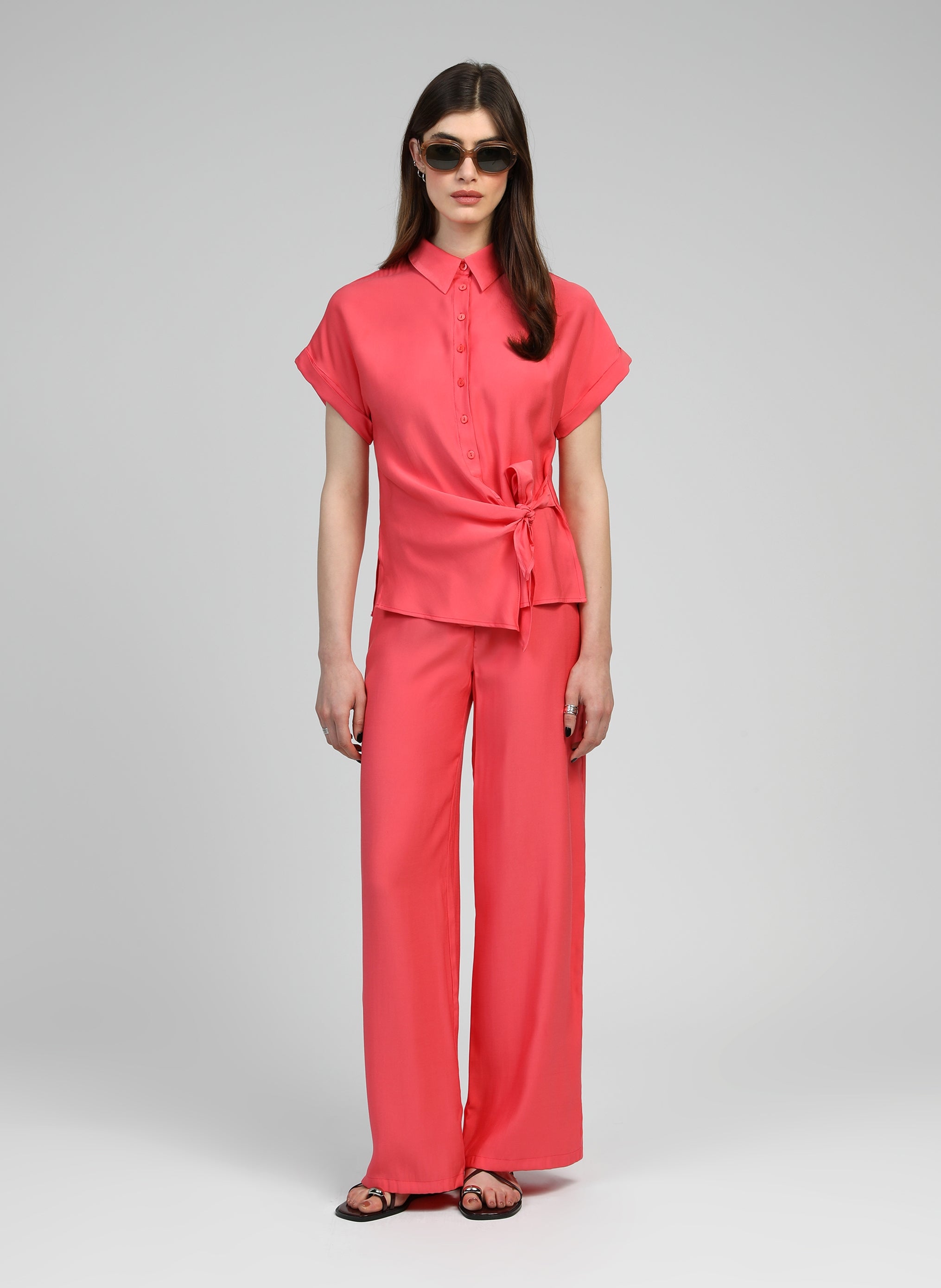 Pantaloni Phoebila in corallo