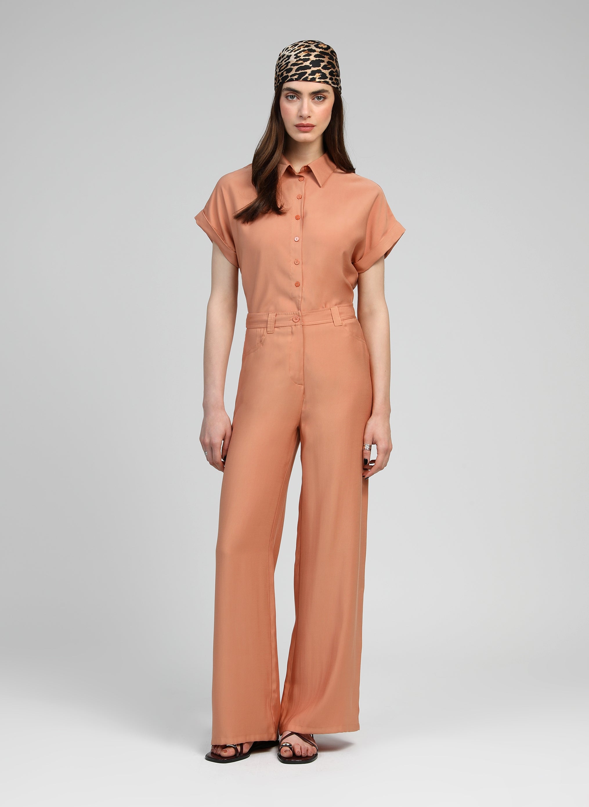 Pantaloni Phoebila in terracotta