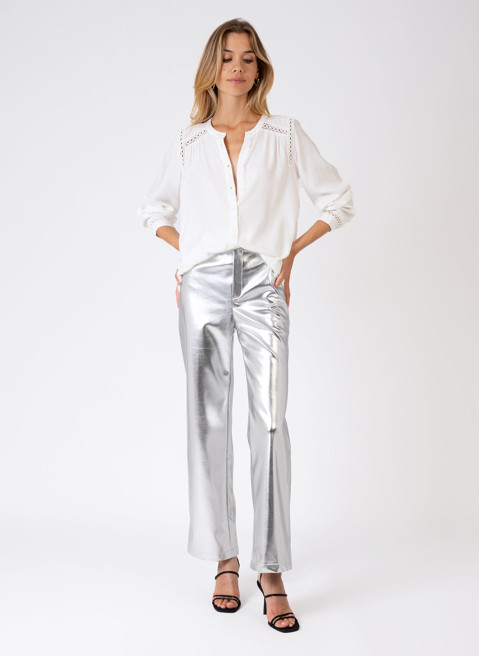 Pantaloni di Pitty argentati