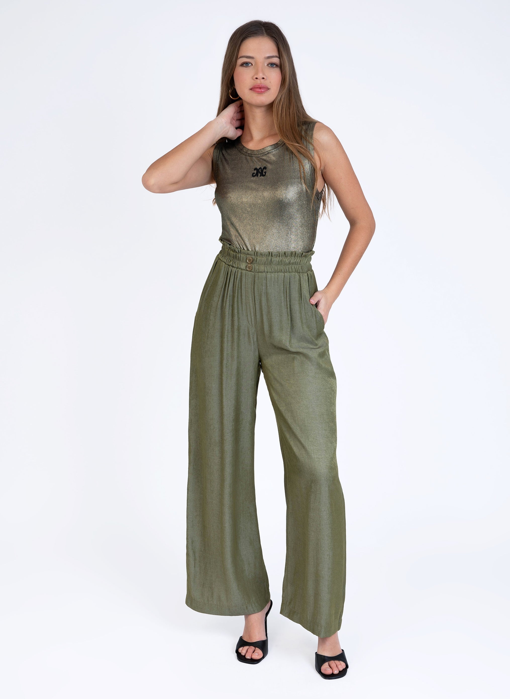 Pantaloni Poemy Khaki