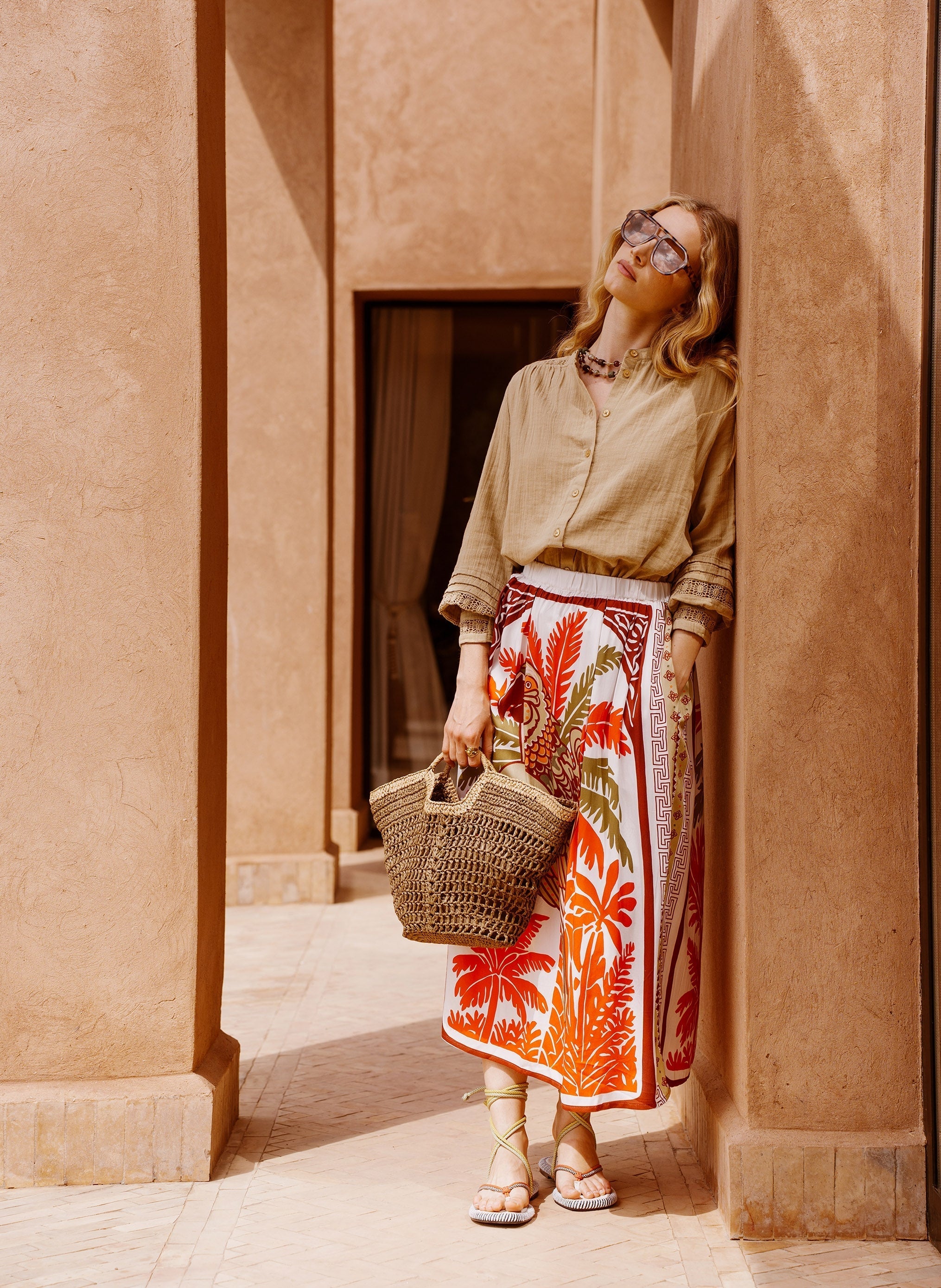 Long Skirt Riket Papagayo Red