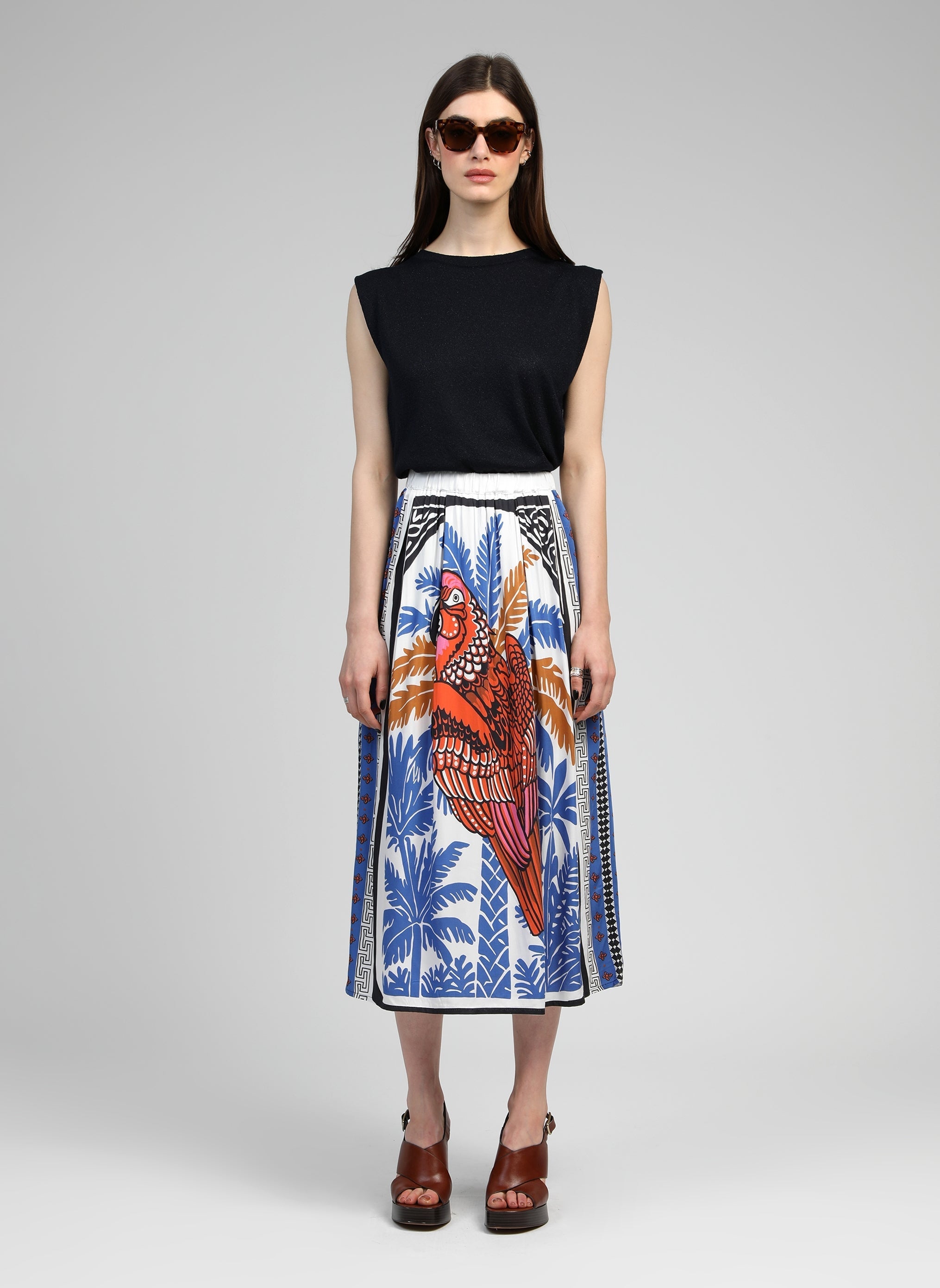 Long Skirt Riket Parrot Blue