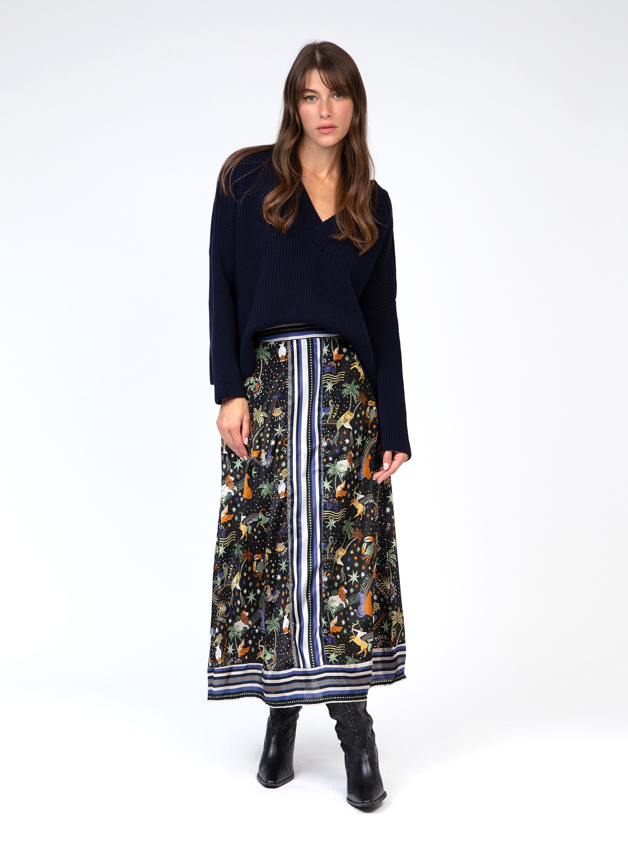 Long Skirt Rine Circa Black
