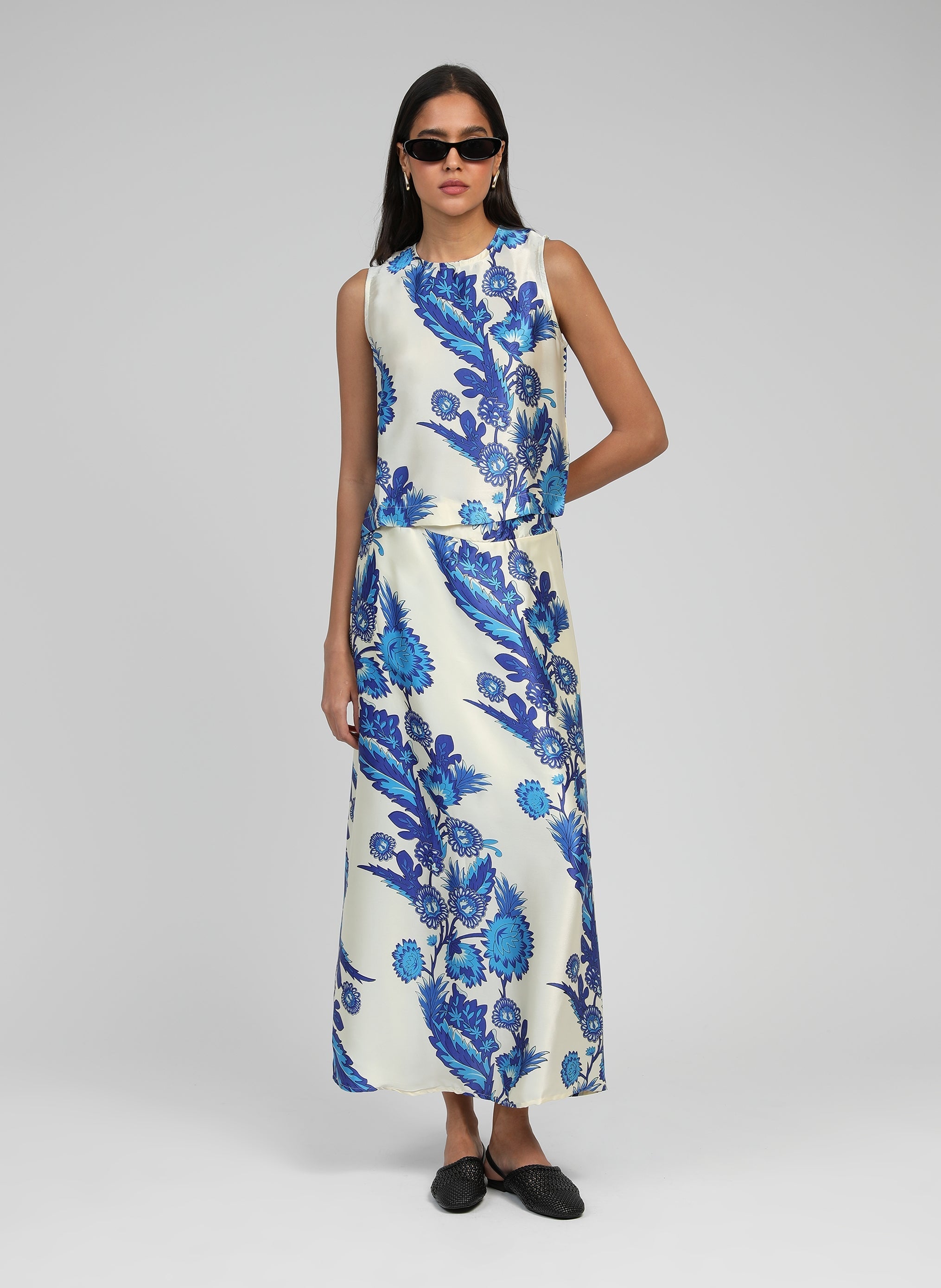 Midi skirt Robilou Florida Blue