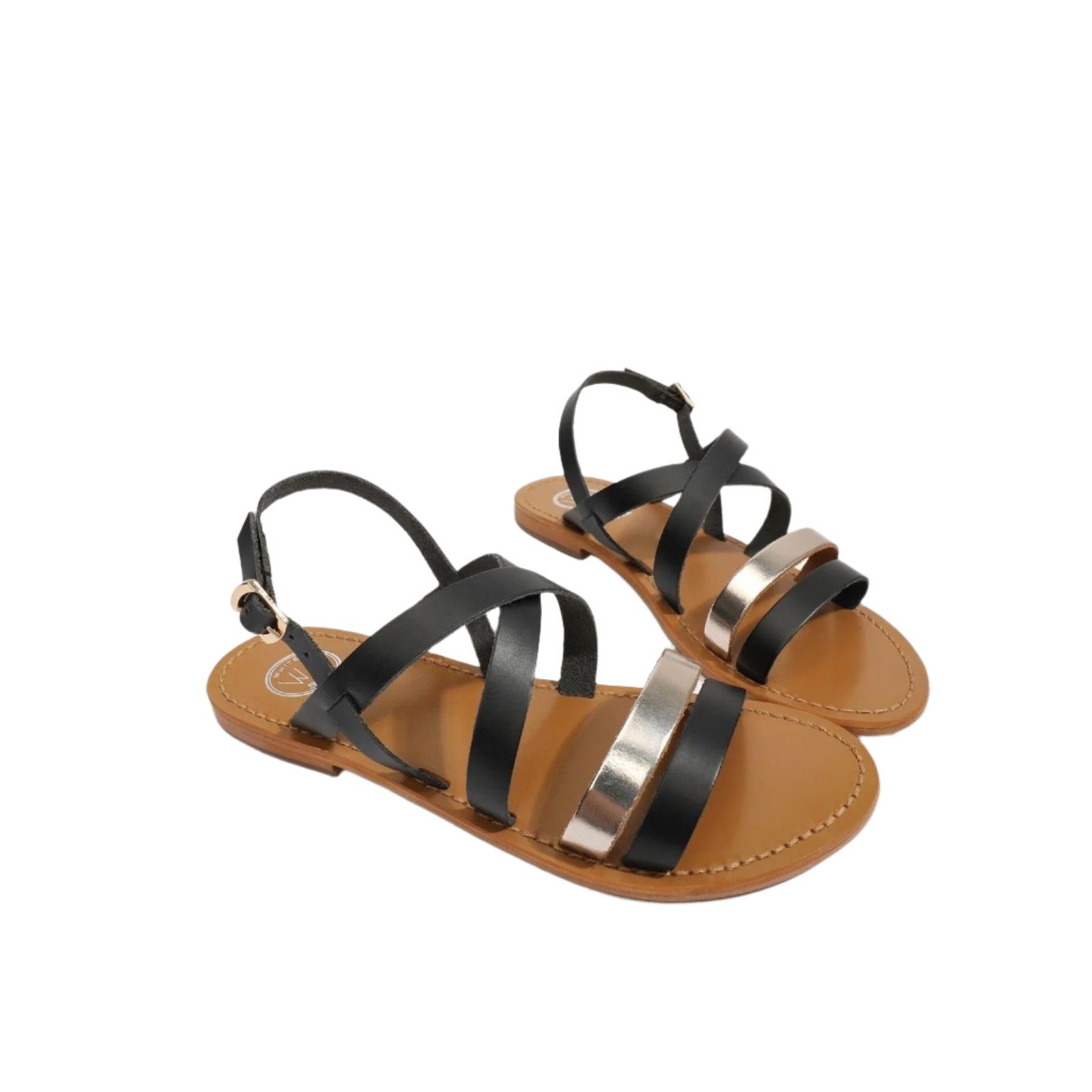 Sandali Paraena - Nero Buff / Oro Buff - Nero+Oro