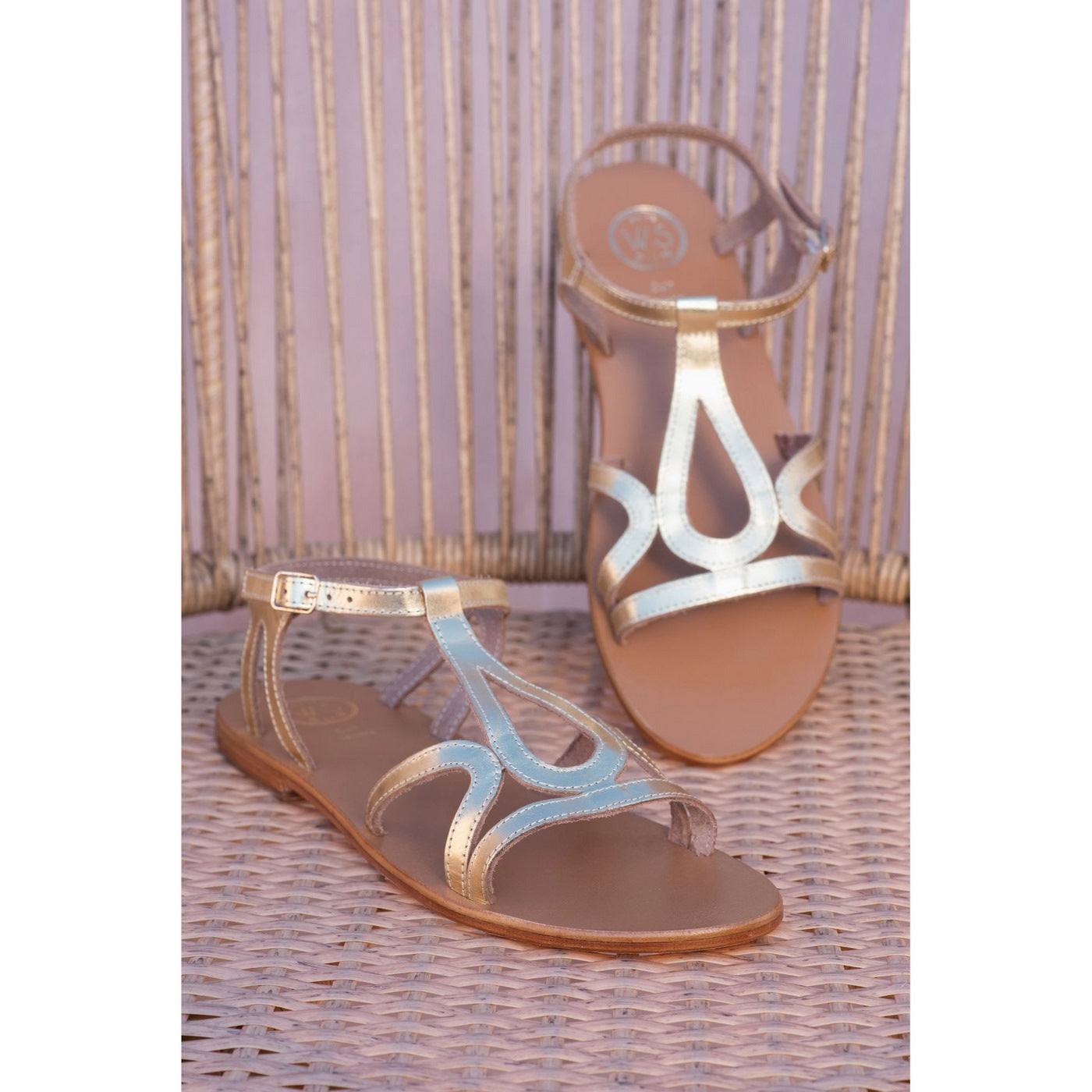 Sandali Deepashikha - Oro scuro Buff - Oro scuro