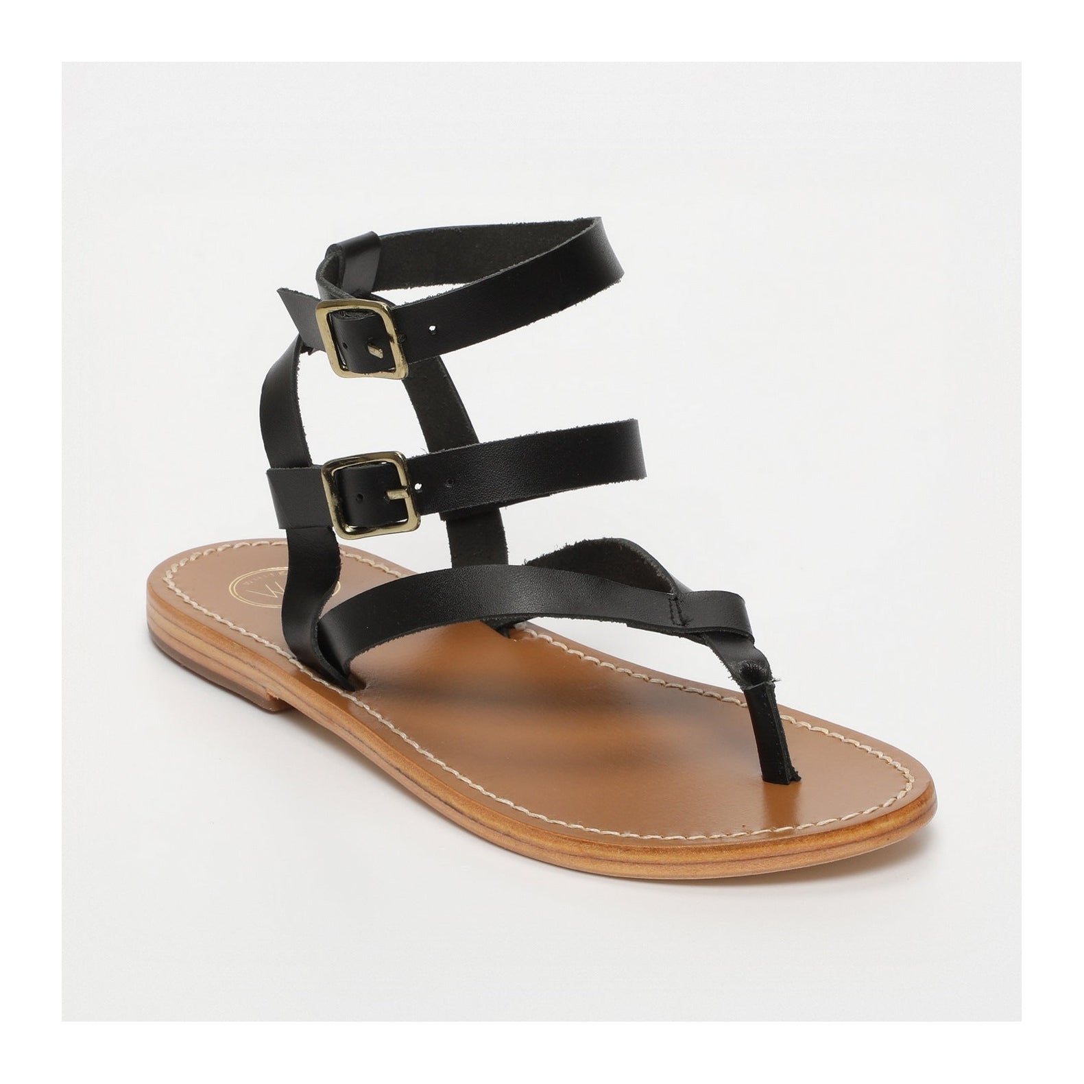 Thea Sandals - Black Buff - Black