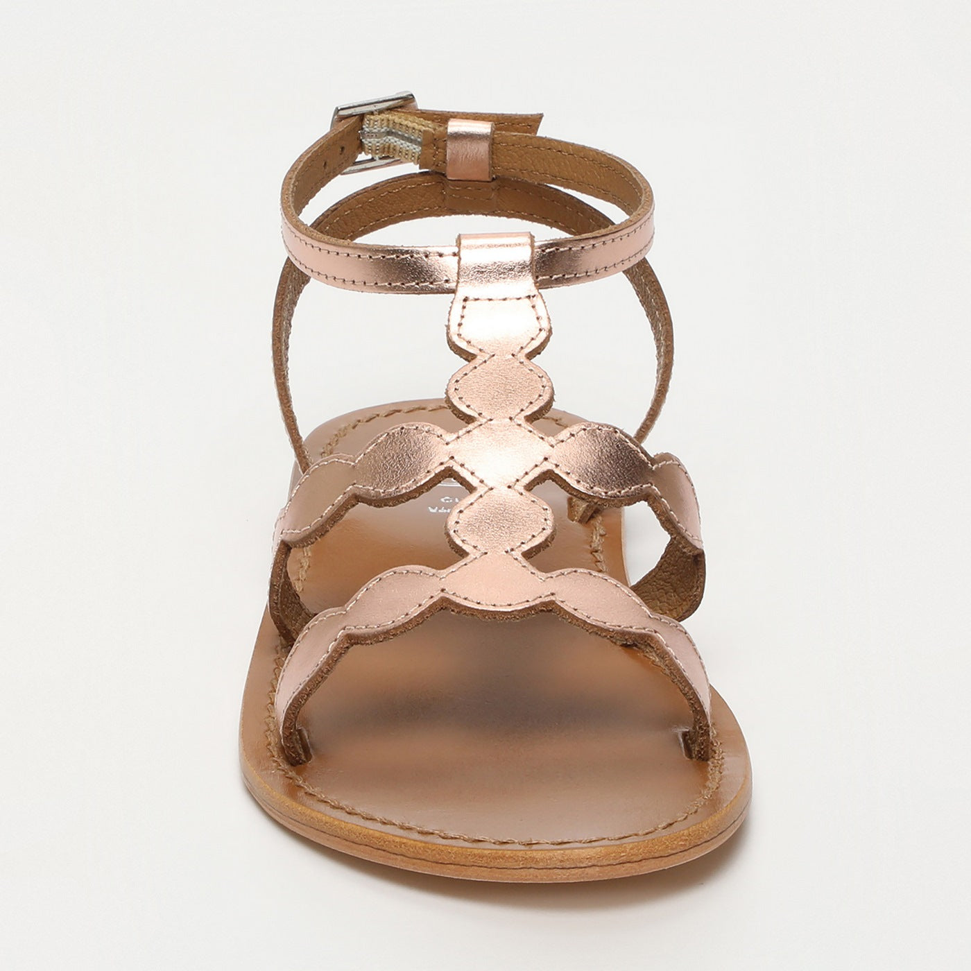 Thuja Sandals - Rosegold Goat Leather - Goldpink
