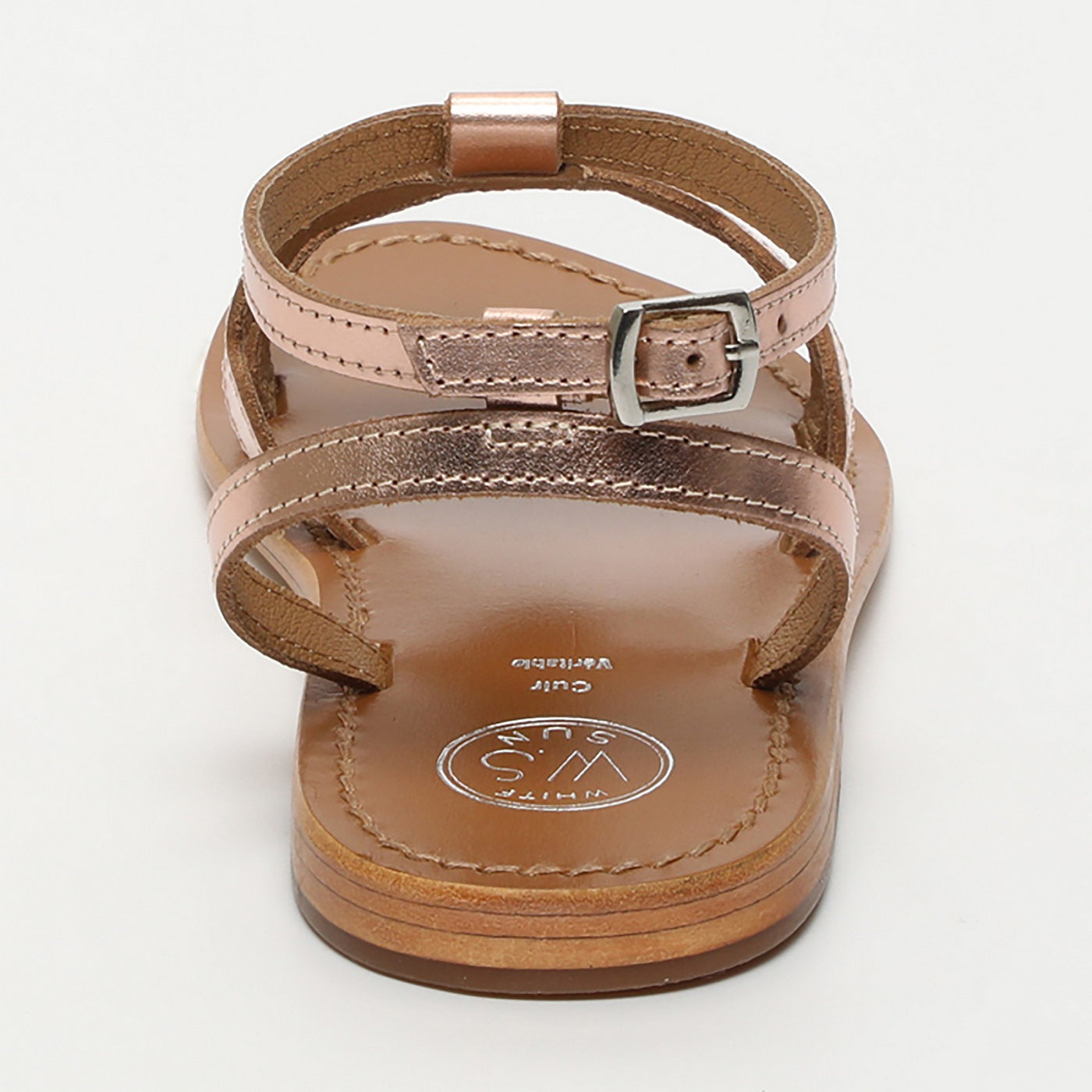 Thuja Sandals - Rosegold Goat Leather - Goldpink