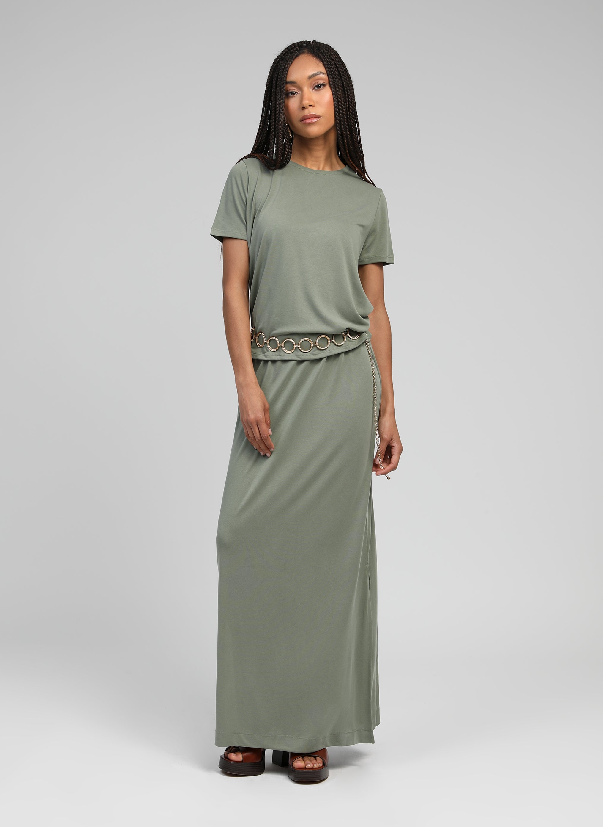 Talorya Long Skirt Khaki