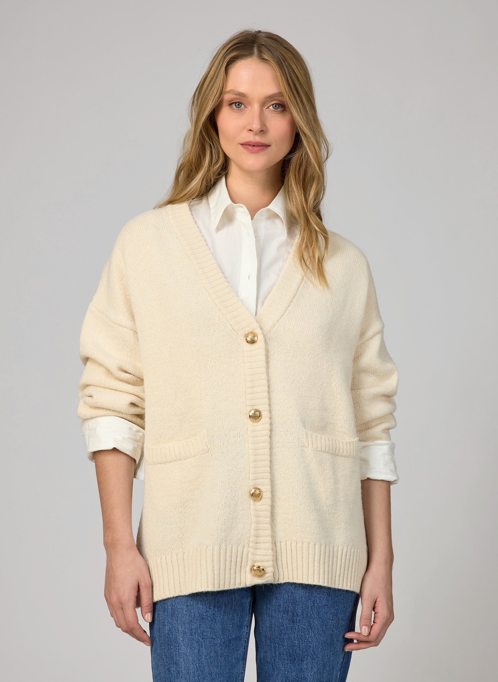 Valdora Ecru Cardigan