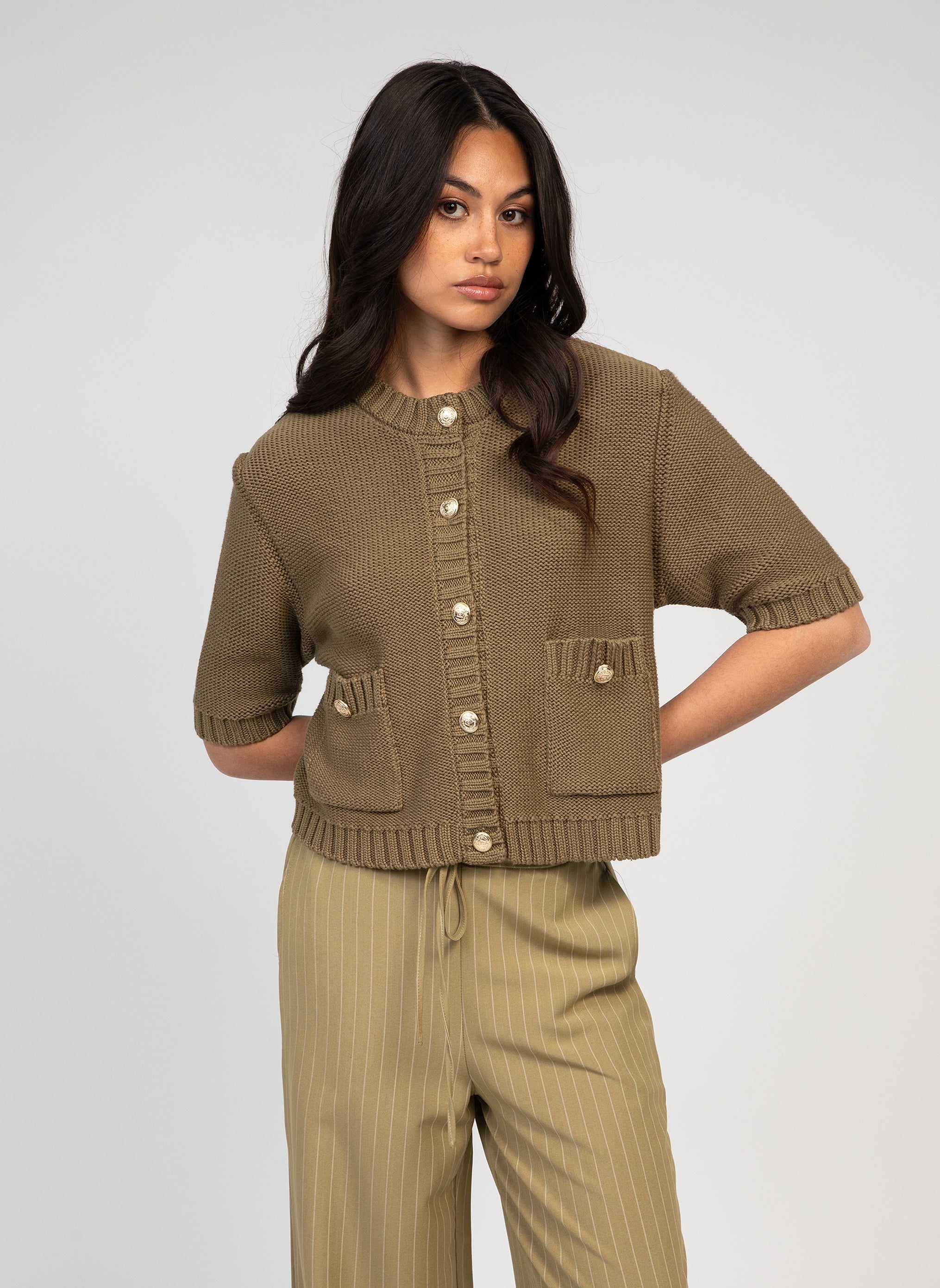 Variana Khaki Cardigan