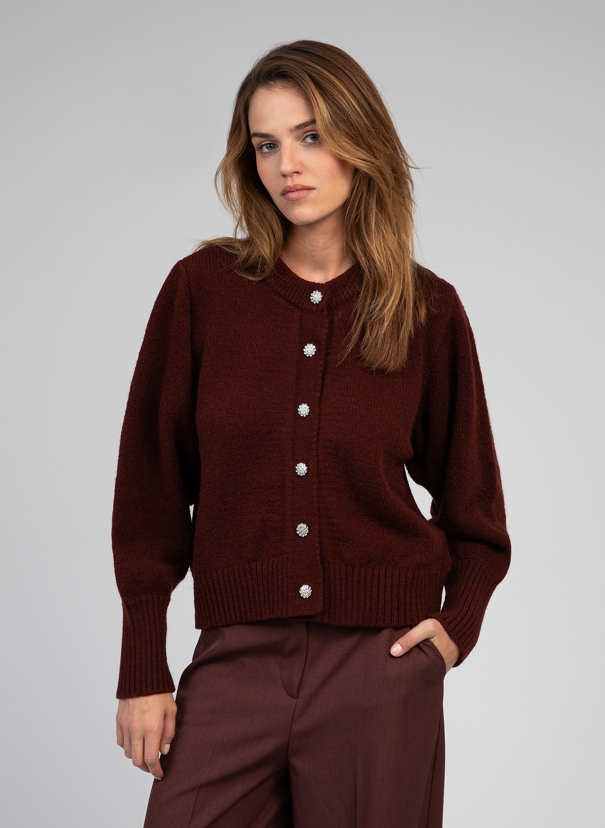 Velicia Chocolate Cardigan