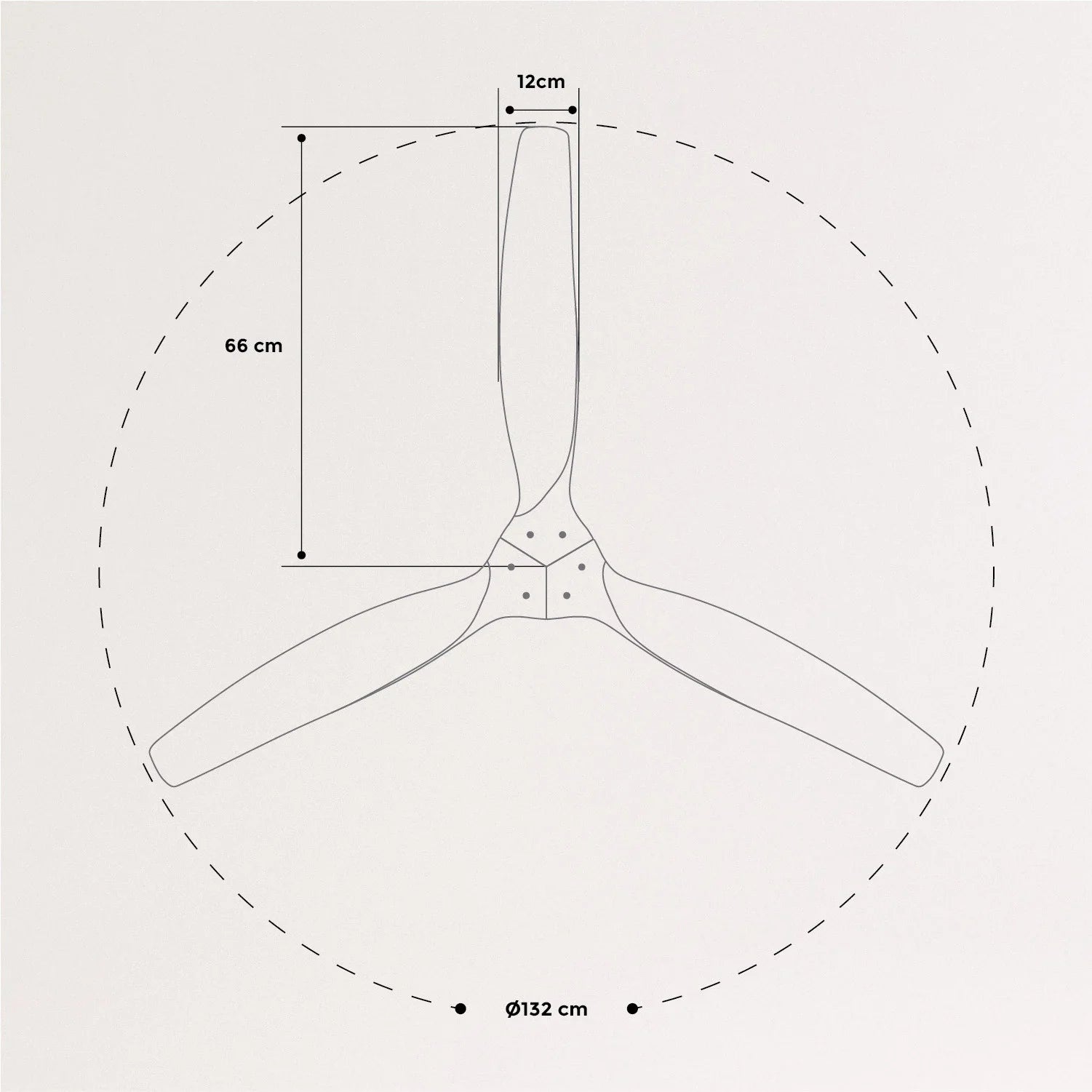 Windwood - Ventilatore da soffitto silenzioso da 75W - 132 cm - Nero